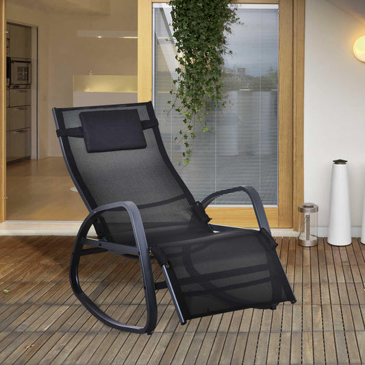 Outsunny Outdoor Rocking Lounge Chair - ALL4U RETAILER LTD