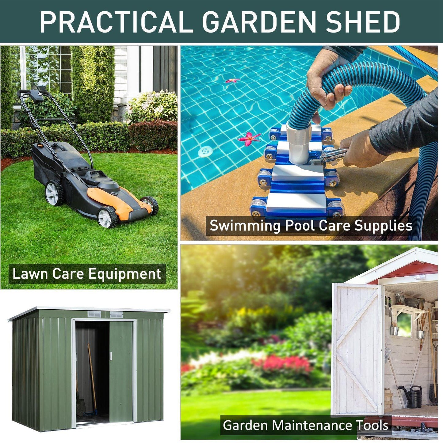 Outsunny Outdoor Storage Shed - Simple & Spacious - ALL4U RETAILER LTD