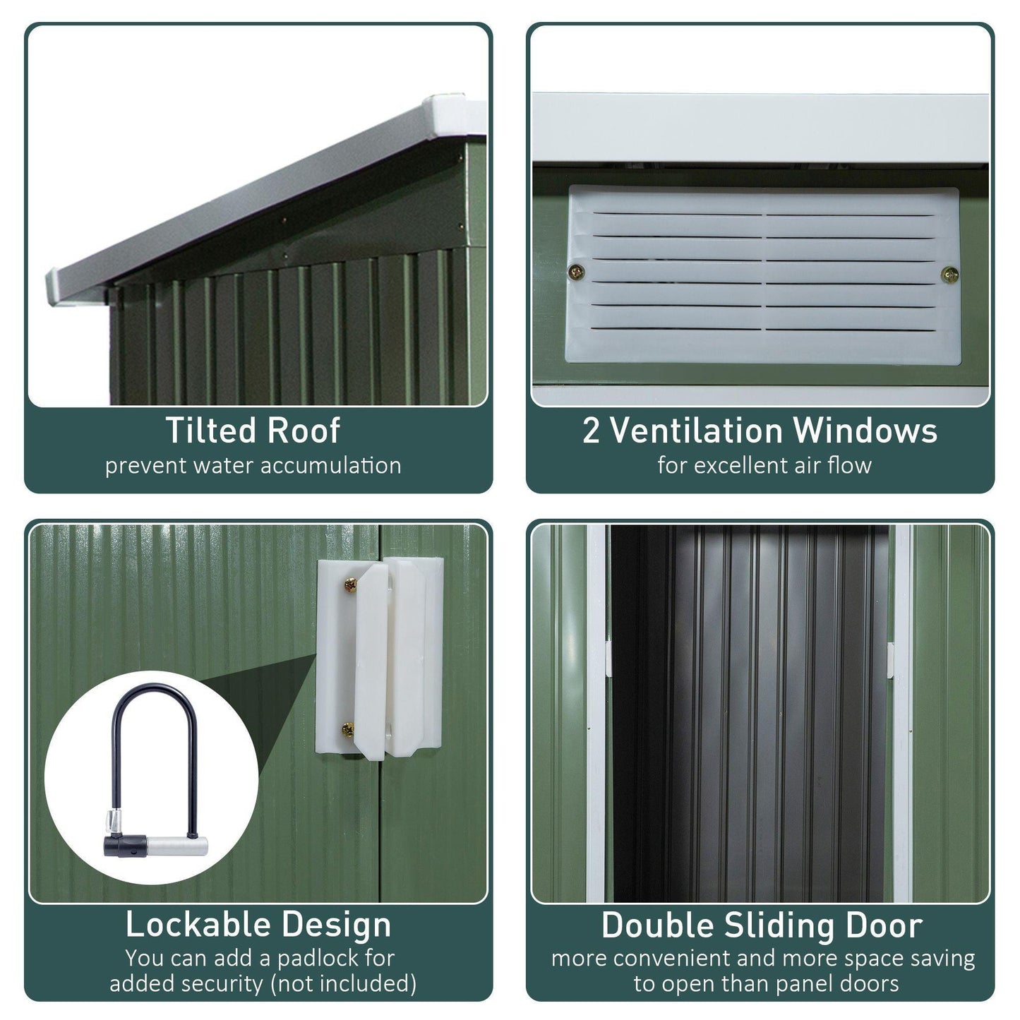 Outsunny Outdoor Storage Shed - Simple & Spacious - ALL4U RETAILER LTD