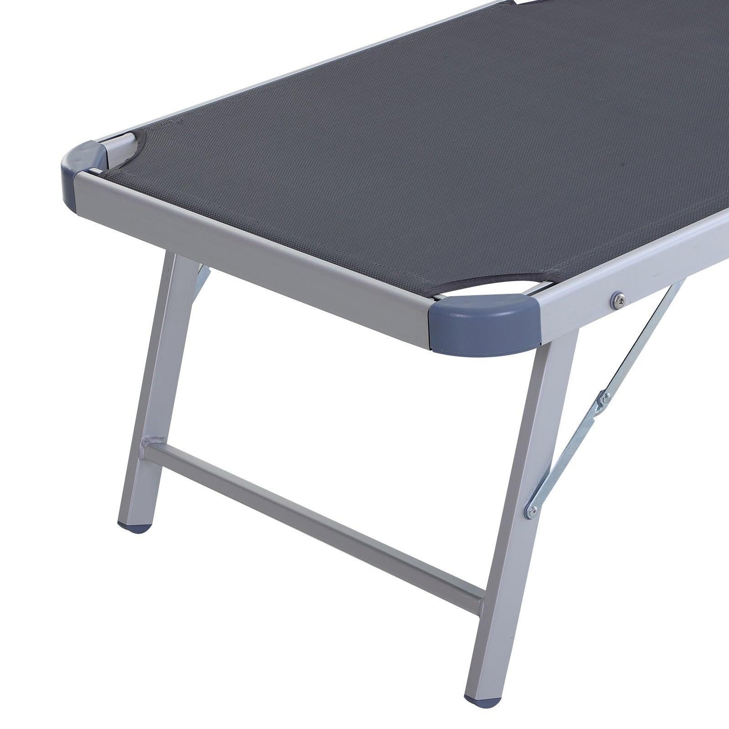 Outsunny Outdoor Sun Lounger with Adjustable Canopy - Grey - ALL4U RETAILER LTD