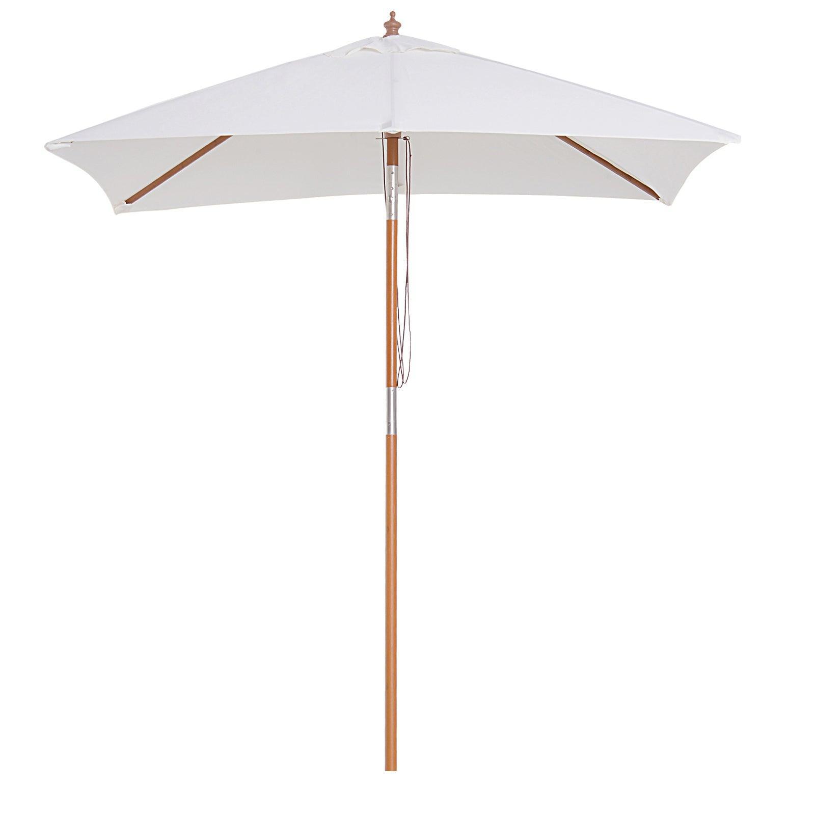 Outsunny Outdoor Sun Umbrella with Tilt Mechanism - Cream White - ALL4U RETAILER LTD