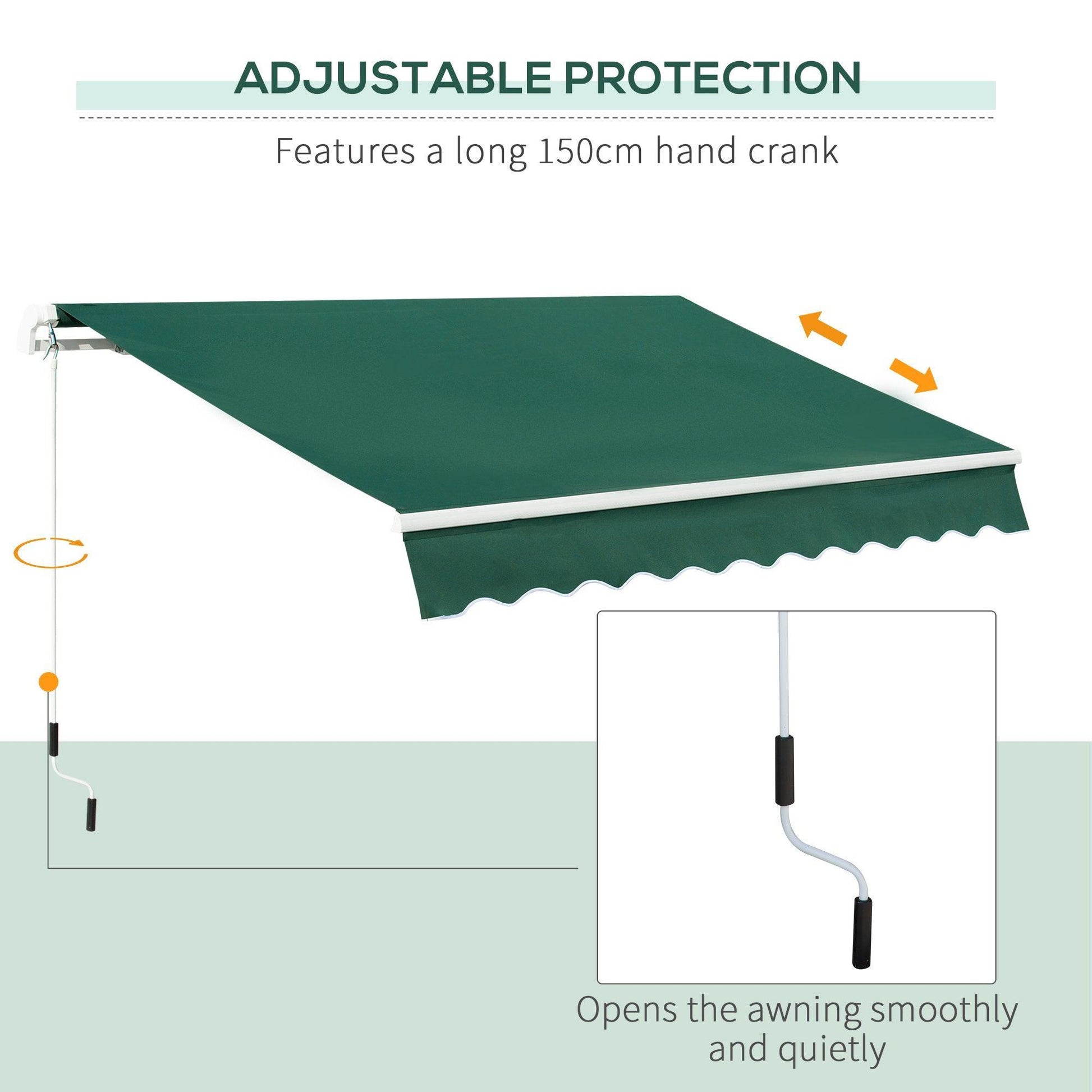 Outsunny Outdoor Window Awning Canopy Sun Shade - ALL4U RETAILER LTD