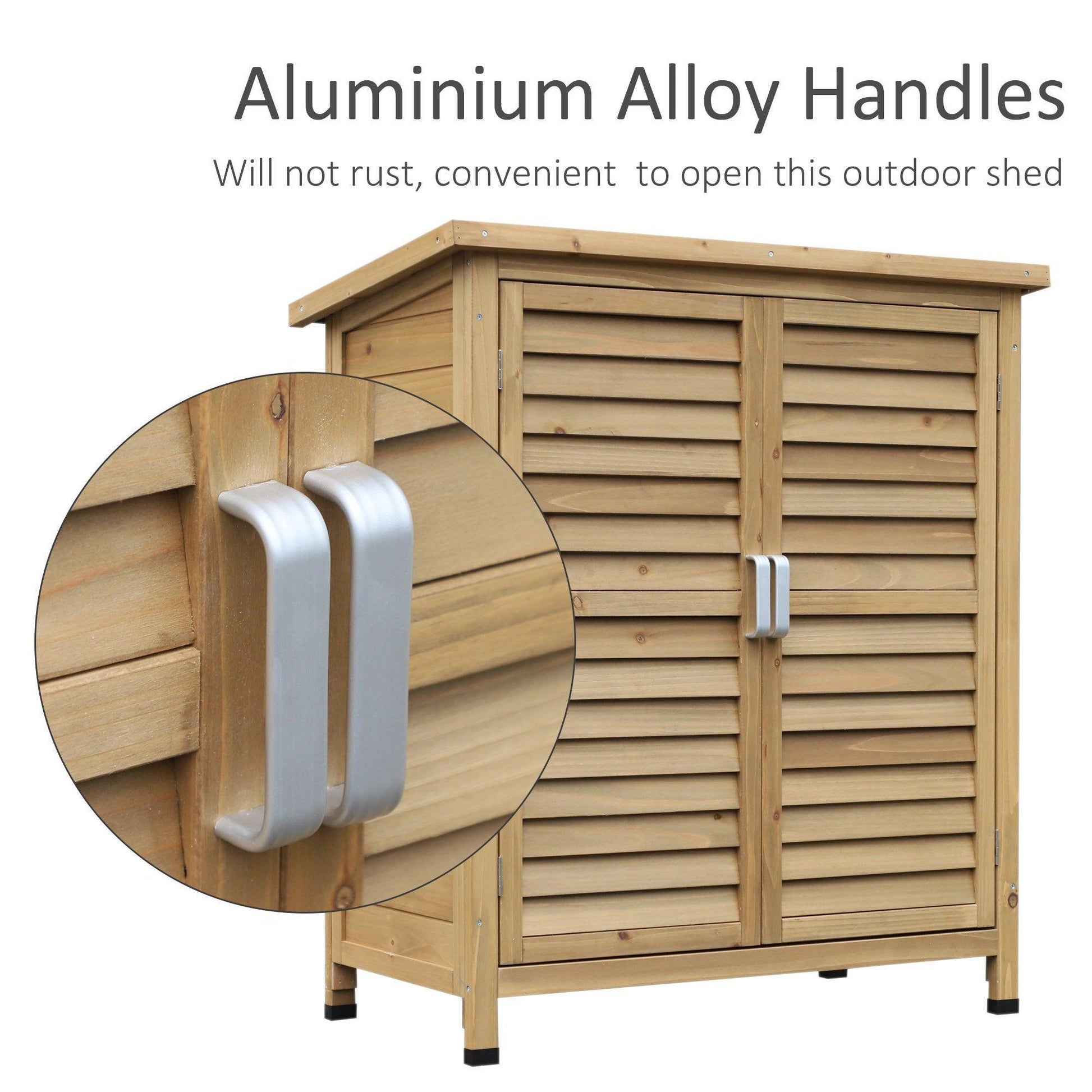 Outsunny Outdoor Wood Garden Storage Cabinet - ALL4U RETAILER LTD