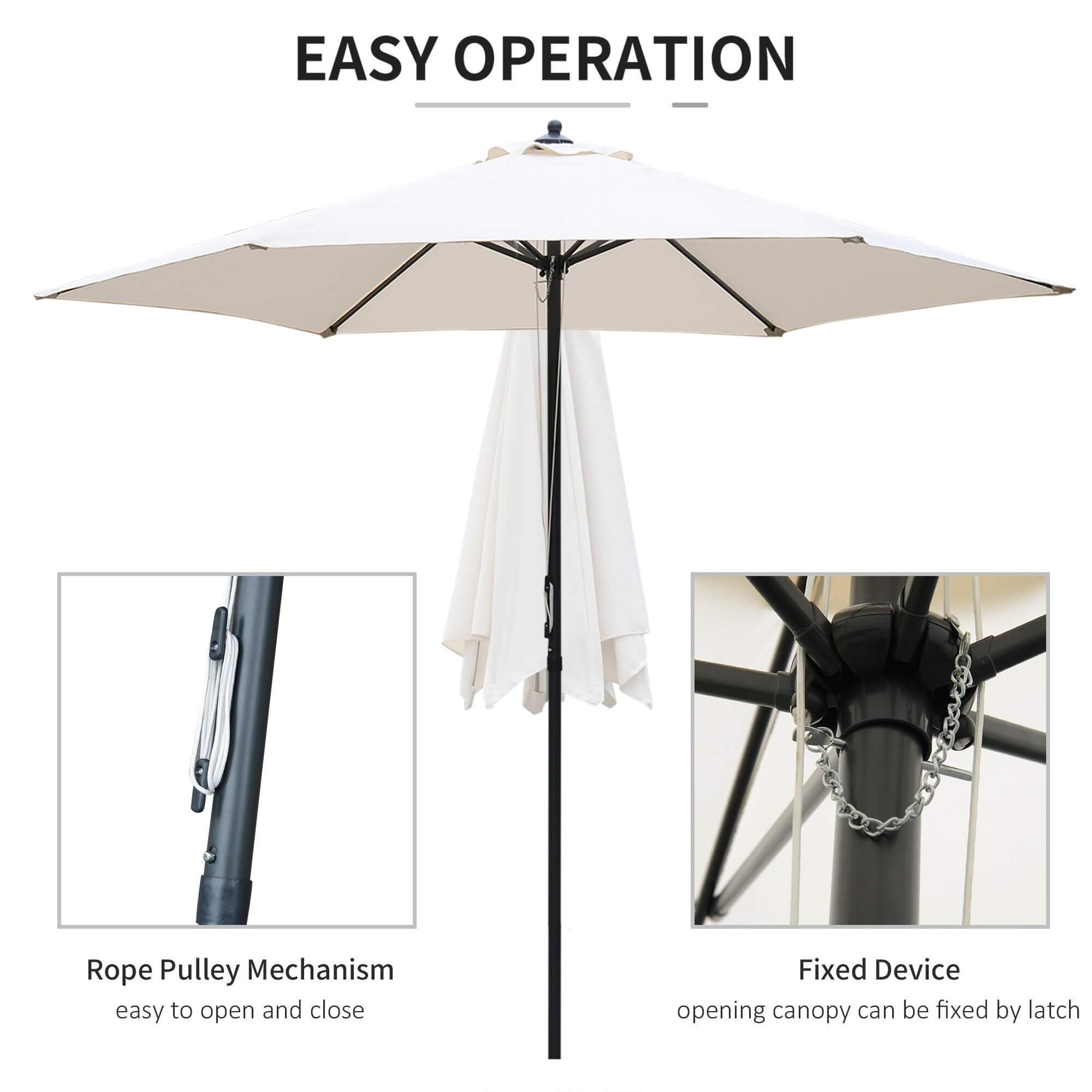 Outsunny 2.8m Patio Umbrella: Weatherproof and User-Friendly - ALL4U RETAILER LTD