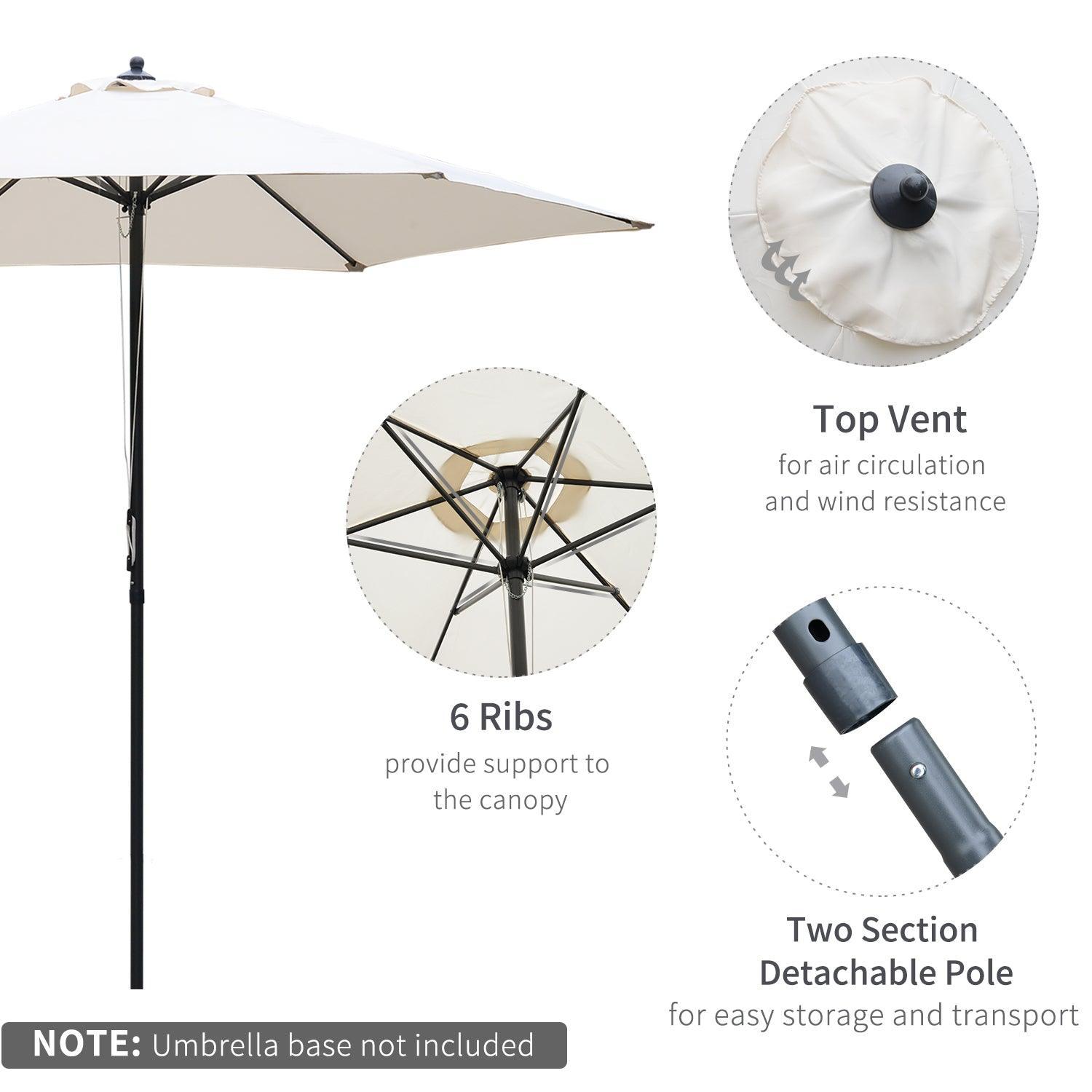 Outsunny 2.8m Patio Umbrella: Weatherproof and User-Friendly - ALL4U RETAILER LTD