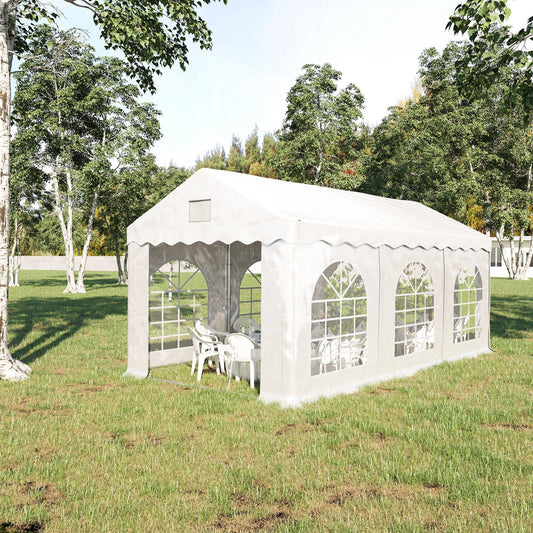 Outsunny Party Tent with Removable Walls, White - ALL4U RETAILER LTD