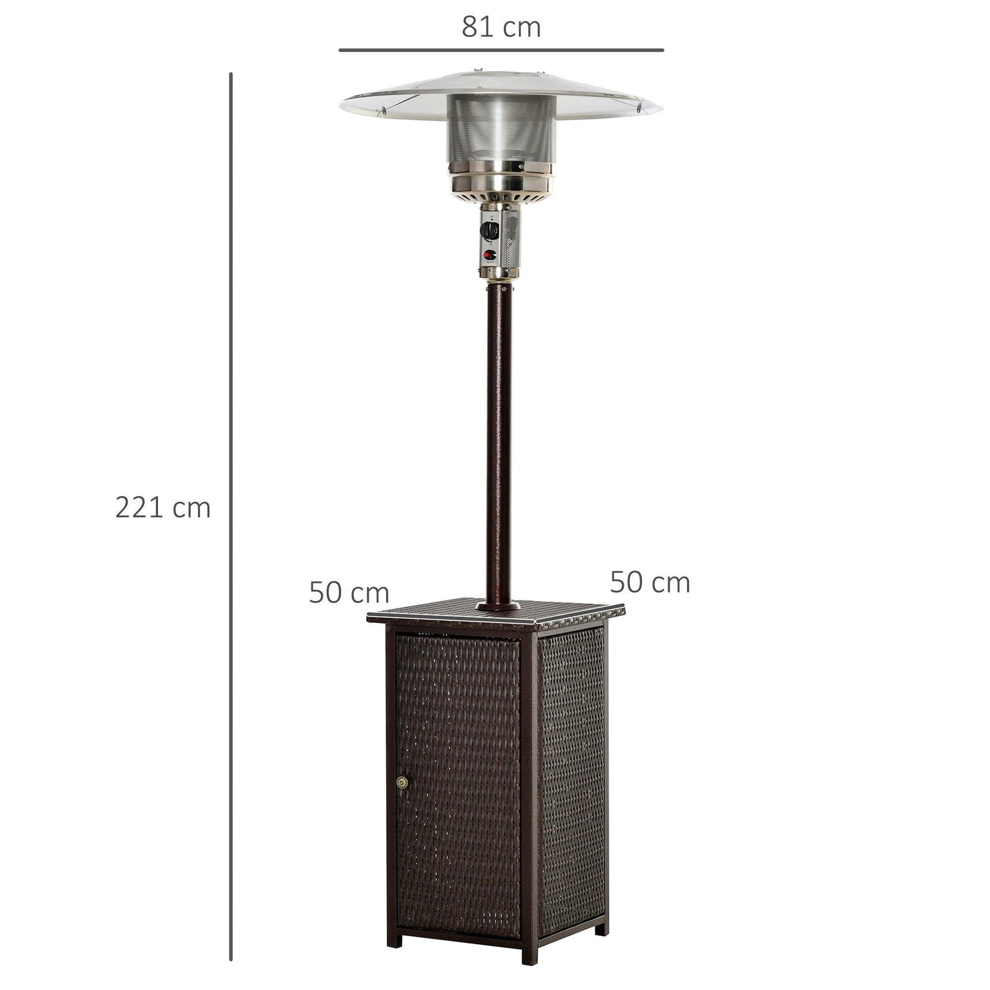 Outsunny Patio Heater - 12KW Freestanding Outdoor Heating - ALL4U RETAILER LTD