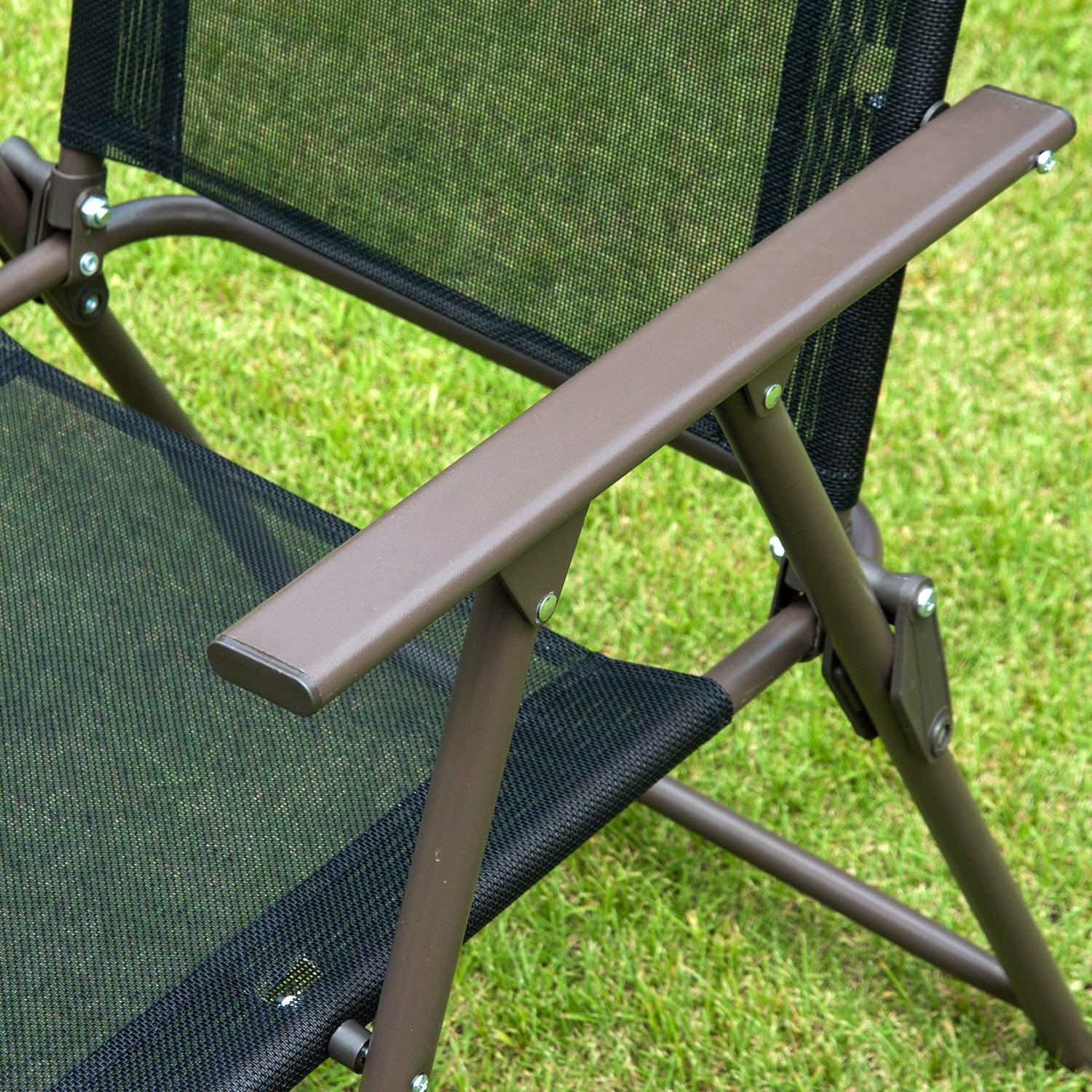 Outsunny Patio Set: Folding Chairs + Table + Parasol - ALL4U RETAILER LTD