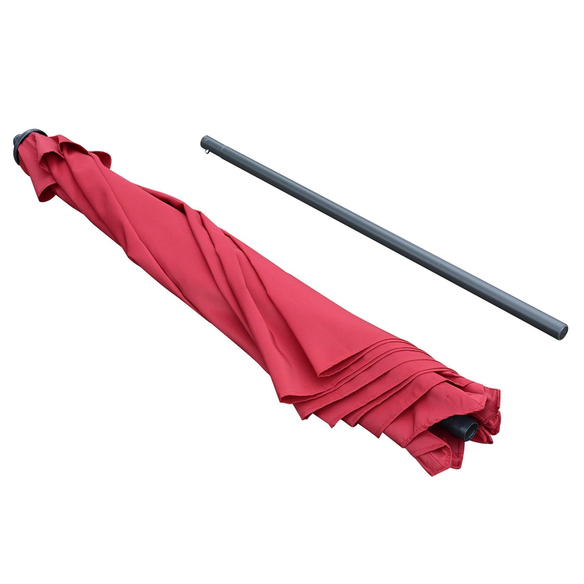 Outsunny Patio Umbrella - 2.8m Wine Red - ALL4U RETAILER LTD