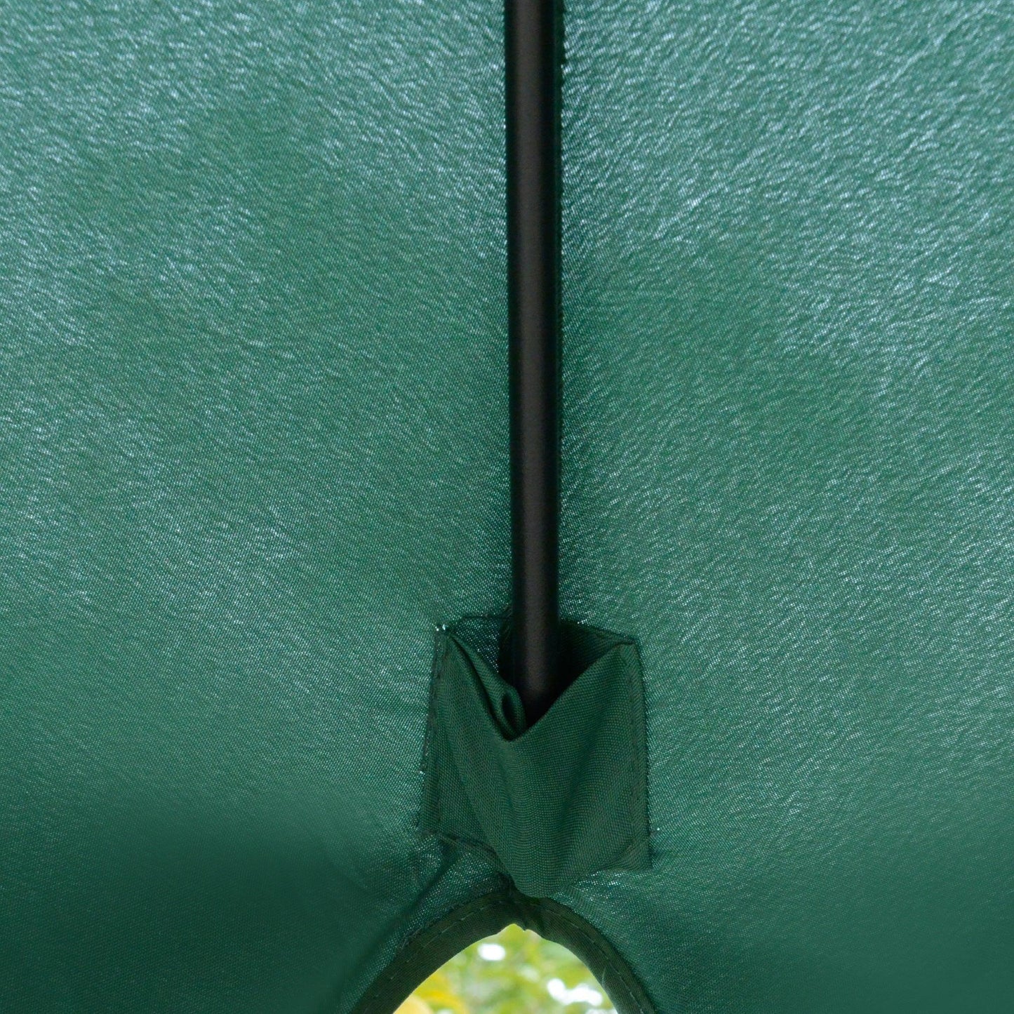 Outsunny Patio Umbrella with Ruffles - Green (2.66m) - ALL4U RETAILER LTD