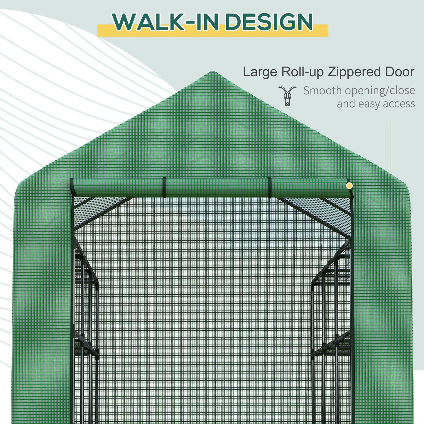 Outsunny Greenhouse - Sturdy Walk-in Garden Shelter - ALL4U RETAILER LTD