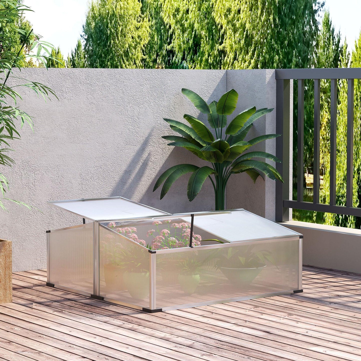 Outsunny Polycarbonate Greenhouse 60x100x41cm - ALL4U RETAILER LTD