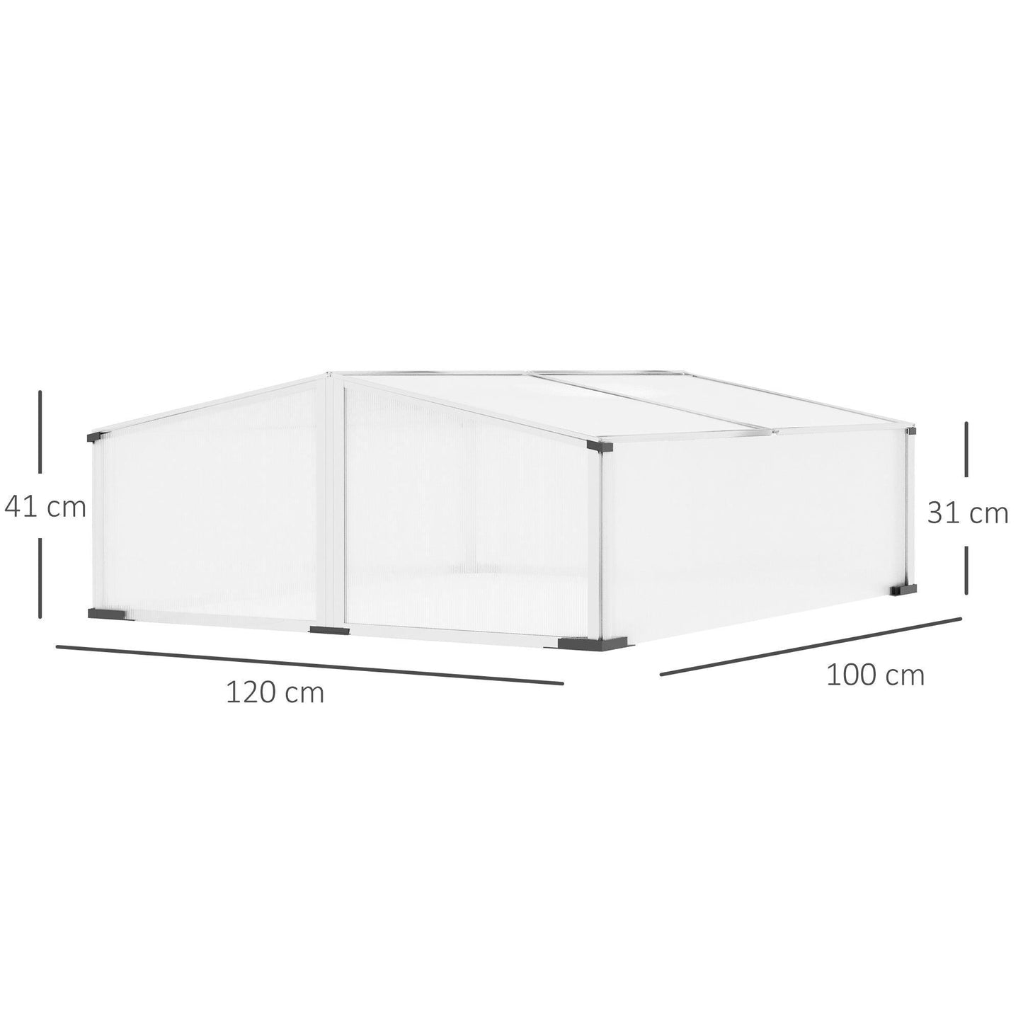 Outsunny Polycarbonate Greenhouse 60x100x41cm - ALL4U RETAILER LTD