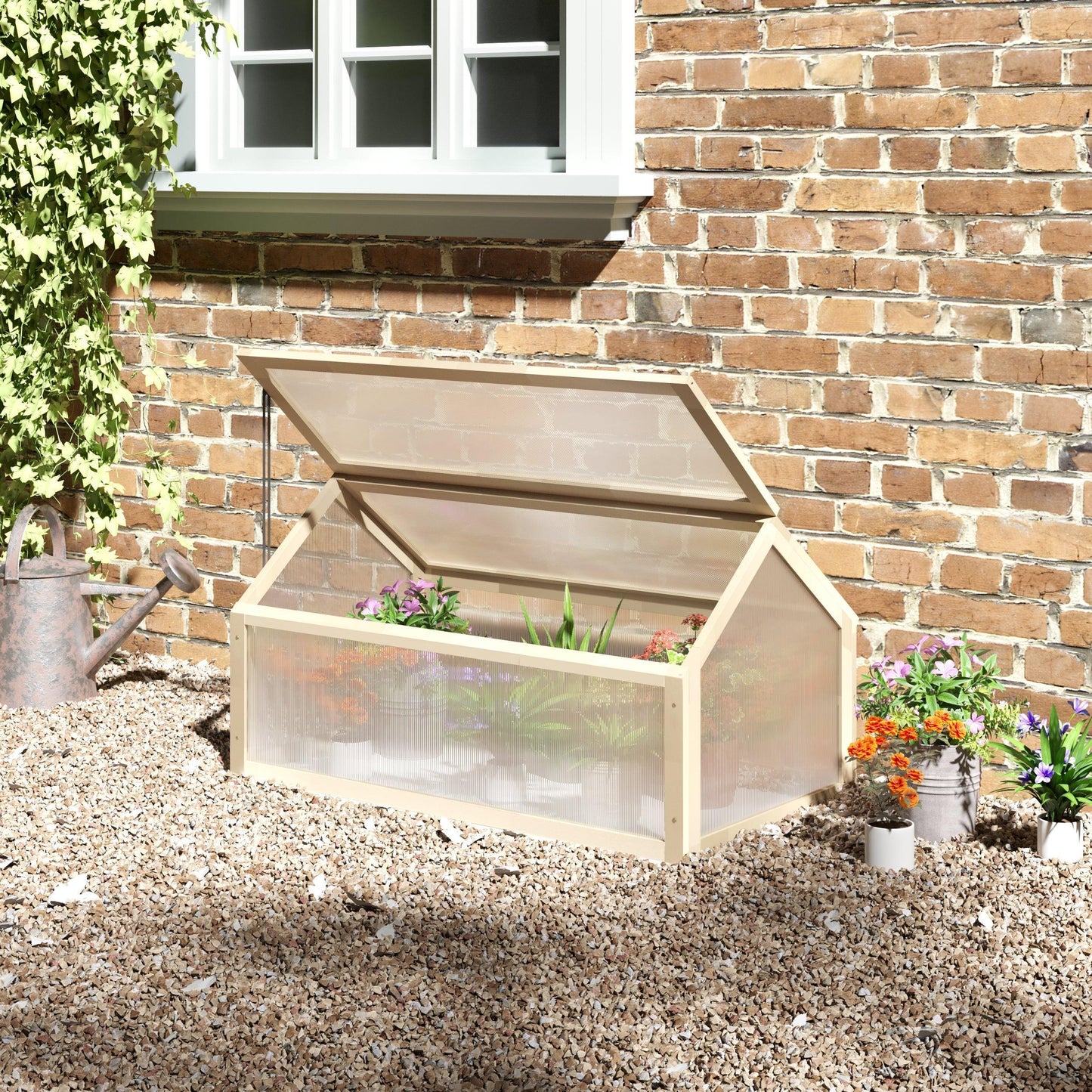 Outsunny Polycarbonate Grow House for Plants, 60x52cm - ALL4U RETAILER LTD