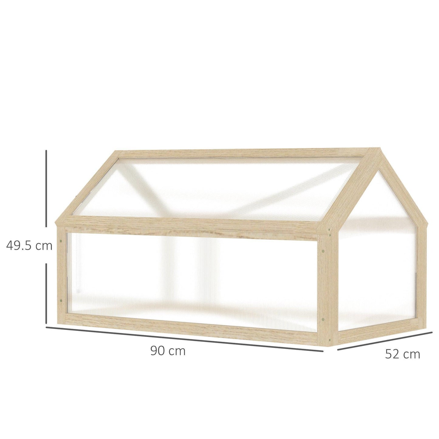 Outsunny Polycarbonate Grow House for Plants, 60x52cm - ALL4U RETAILER LTD