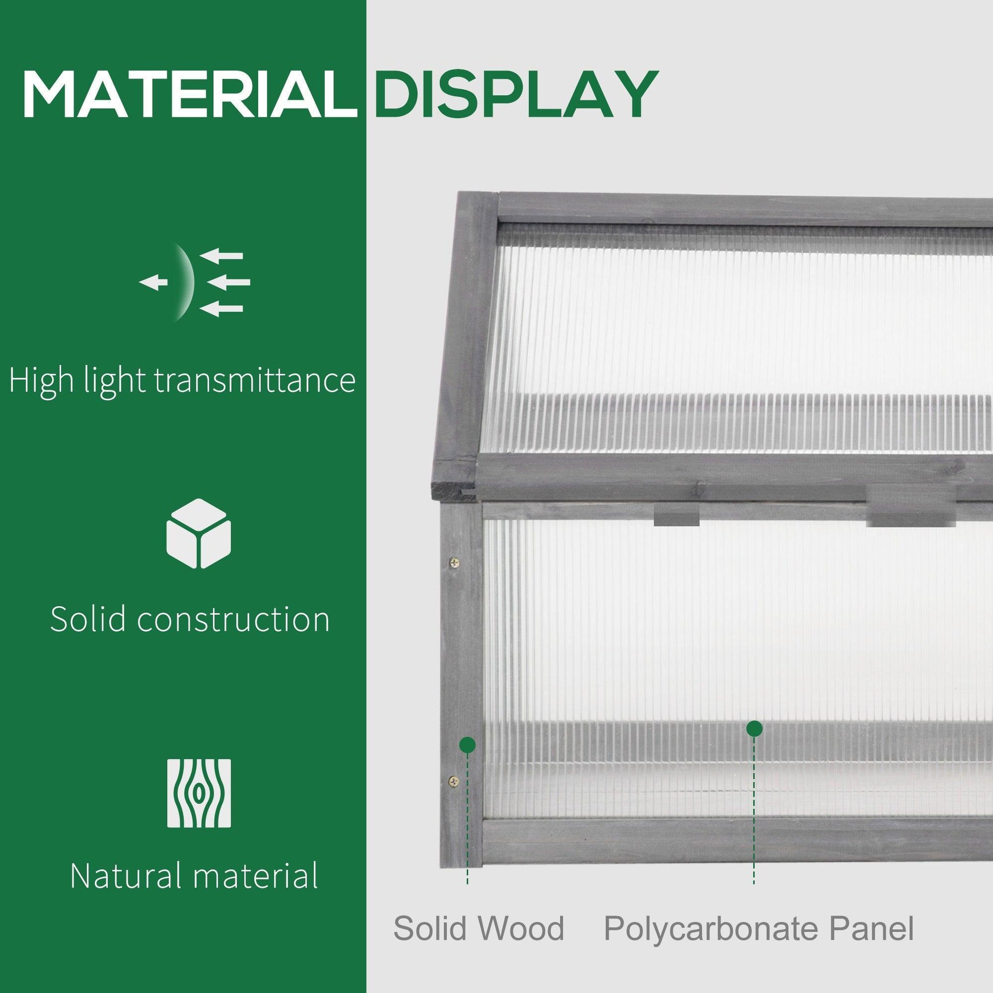 Outsunny Polycarbonate Grow House for Plants - ALL4U RETAILER LTD