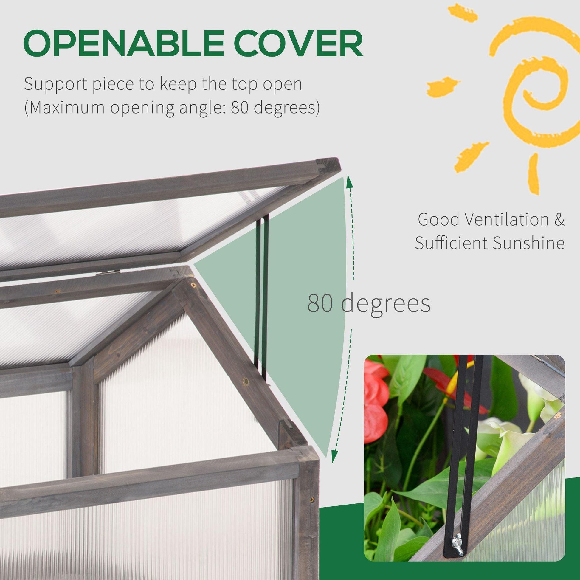 Outsunny Polycarbonate Grow House for Plants - ALL4U RETAILER LTD