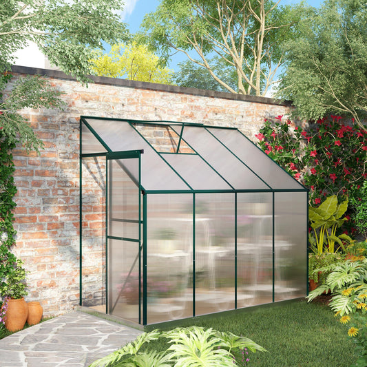 Outsunny Polycarbonate Lean-to Greenhouse for Plants - ALL4U RETAILER LTD