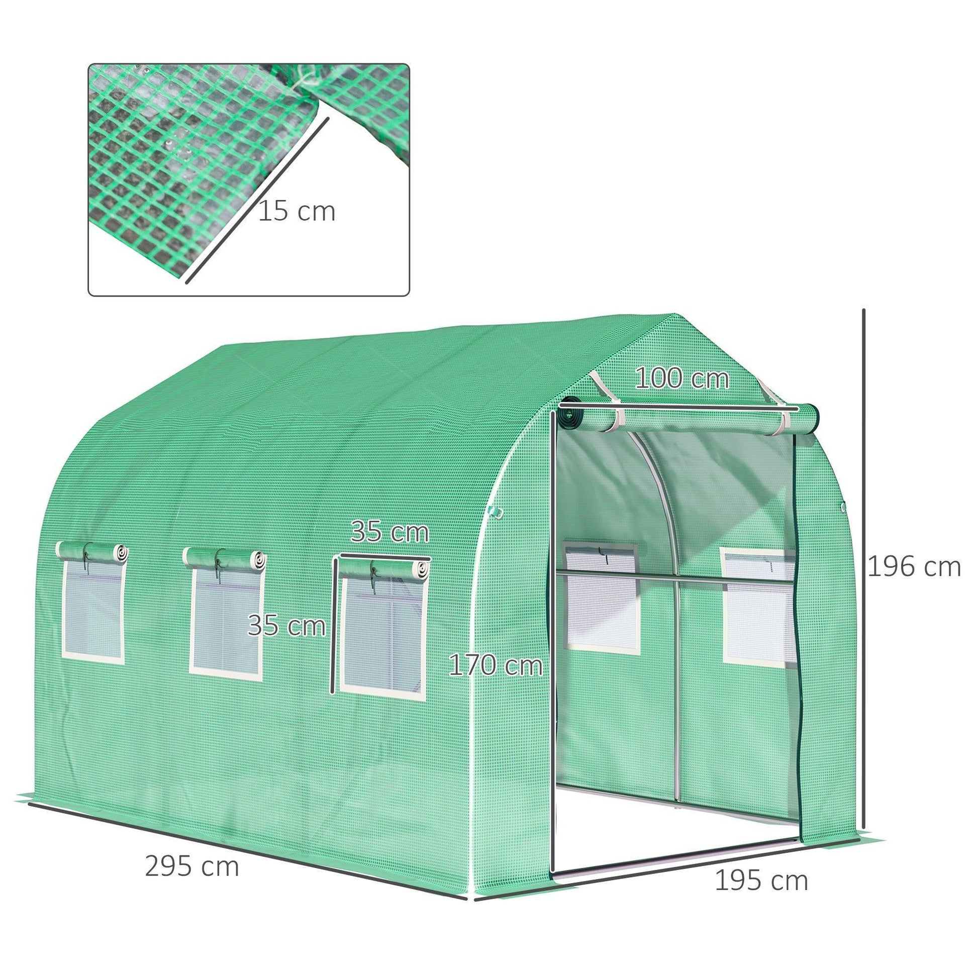 Outsunny Polytunnel Greenhouse - Garden essential - ALL4U RETAILER LTD