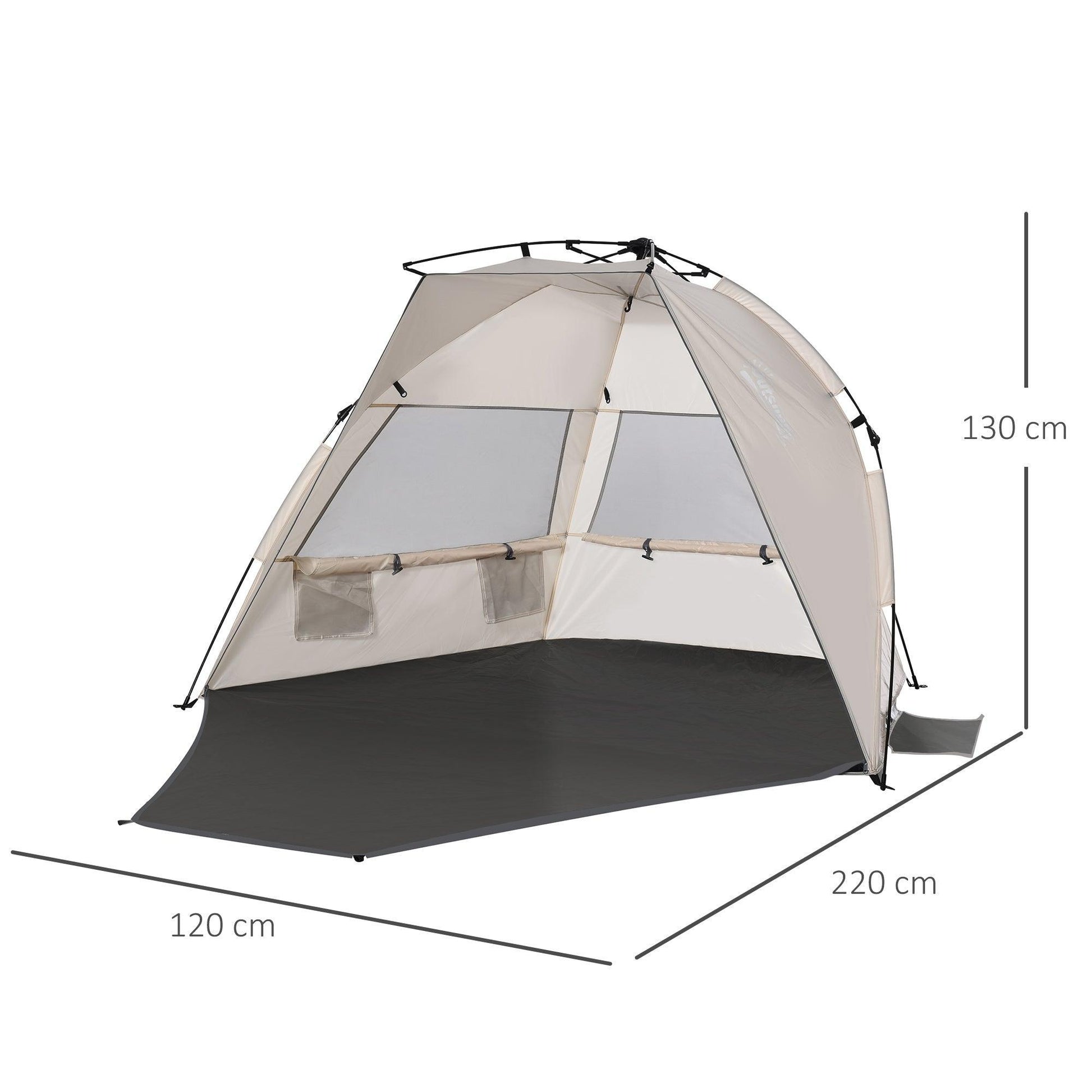 Outsunny Pop-Up Beach Tent: Sun Shelter, UV Protection - ALL4U RETAILER LTD