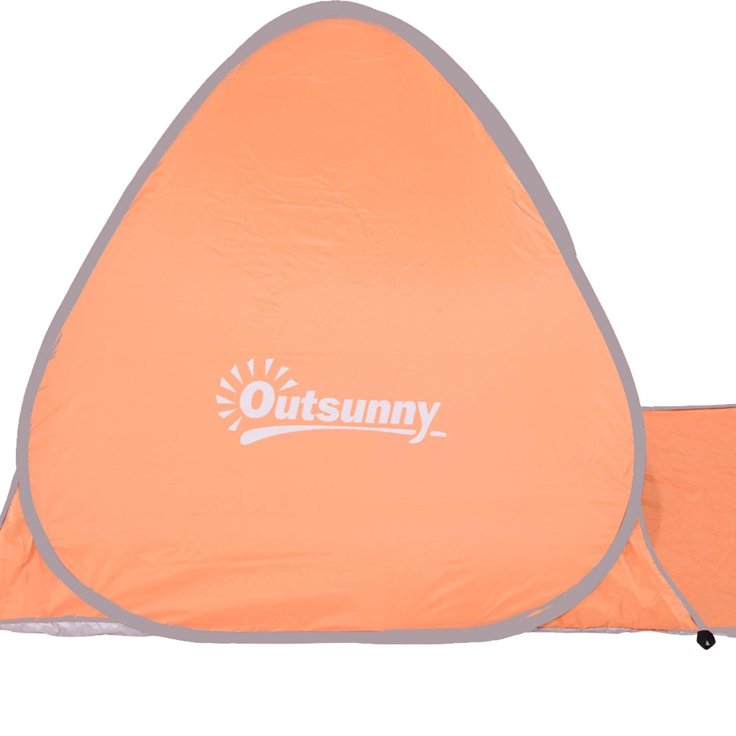 Outsunny Pop-up Beach Tent, UV Protection for 2, Orange - ALL4U RETAILER LTD