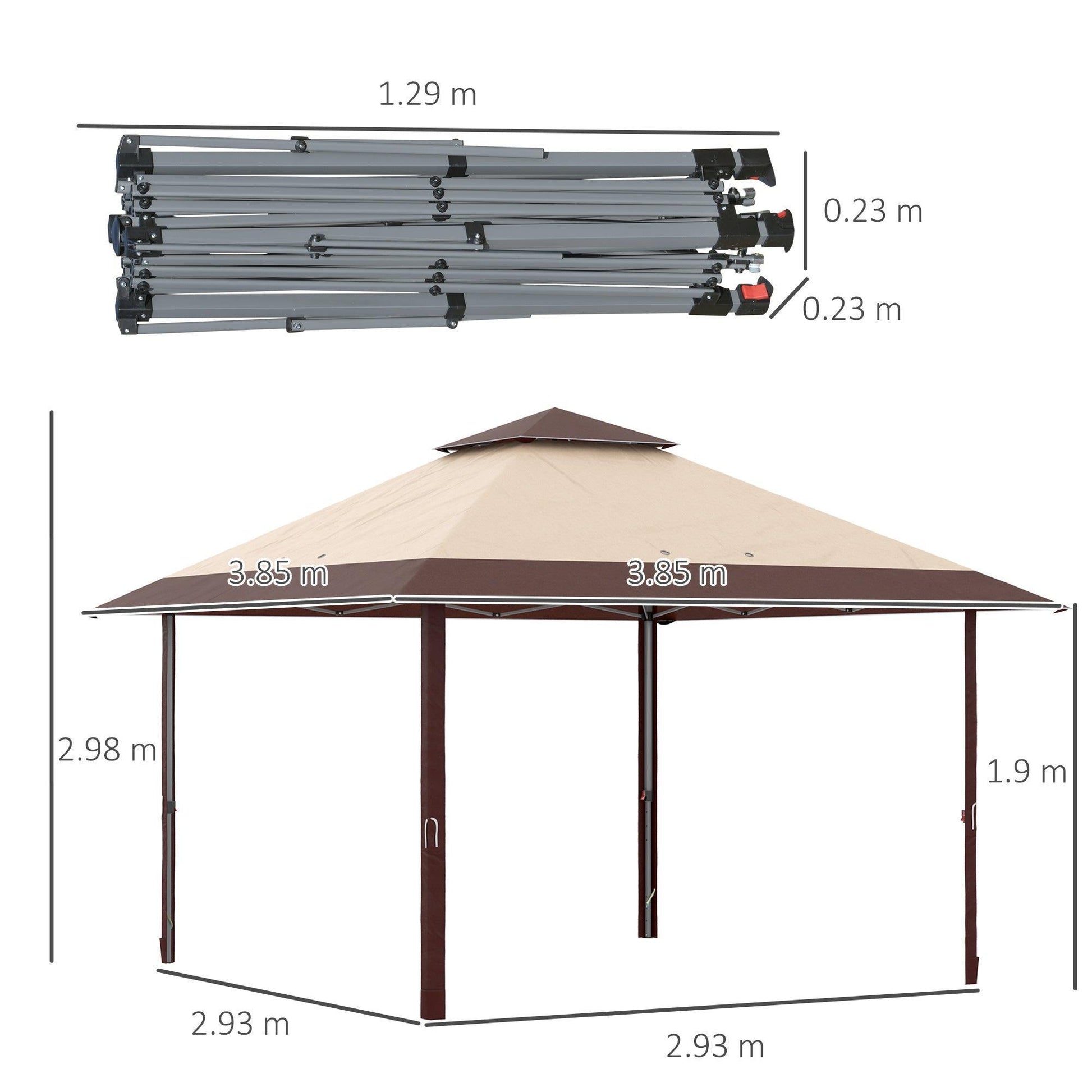 Outsunny Pop-up Gazebo | Outdoor Party Tent | UV Proof - ALL4U RETAILER LTD