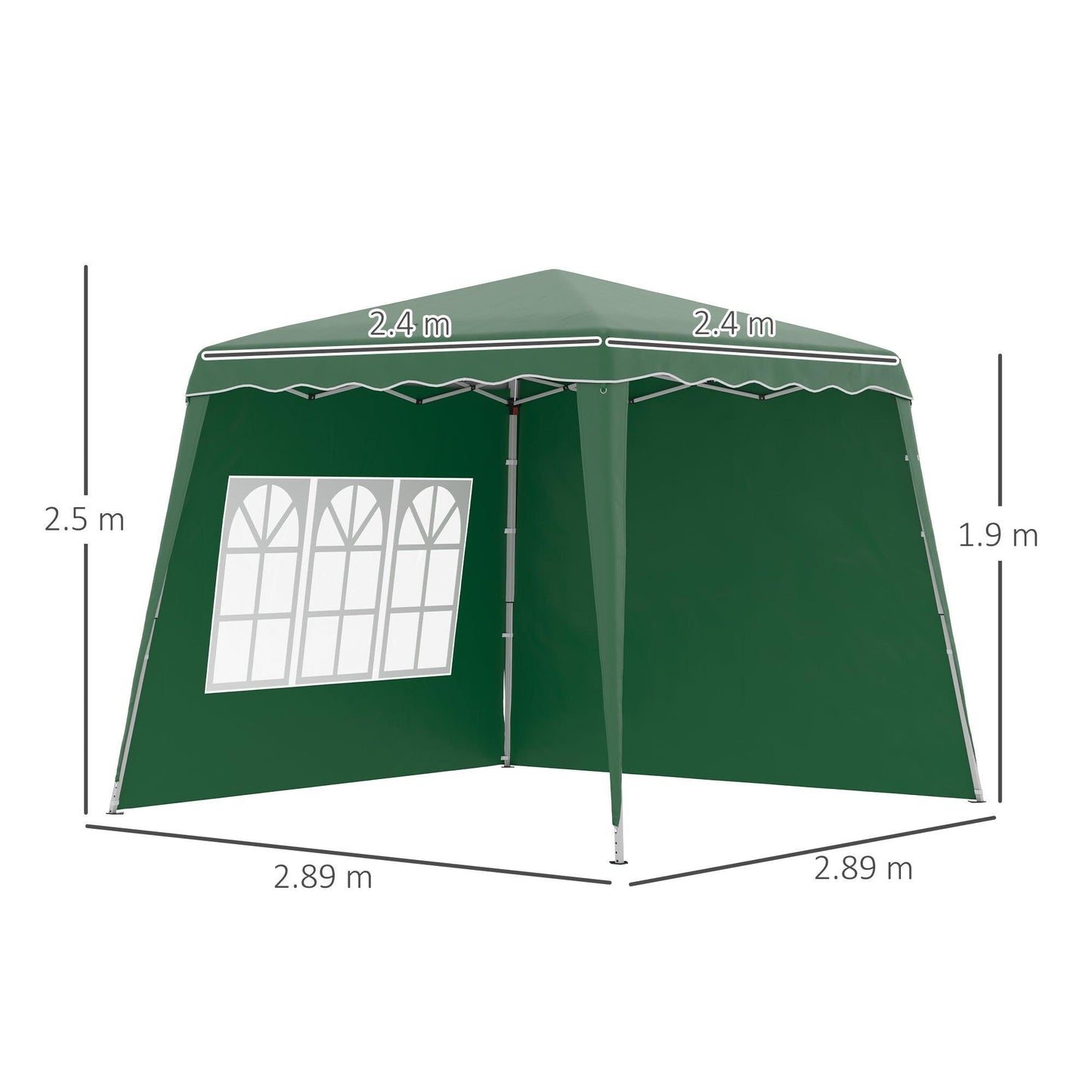Outsunny Pop Up Gazebo: Simple Shelter for Garden - ALL4U RETAILER LTD