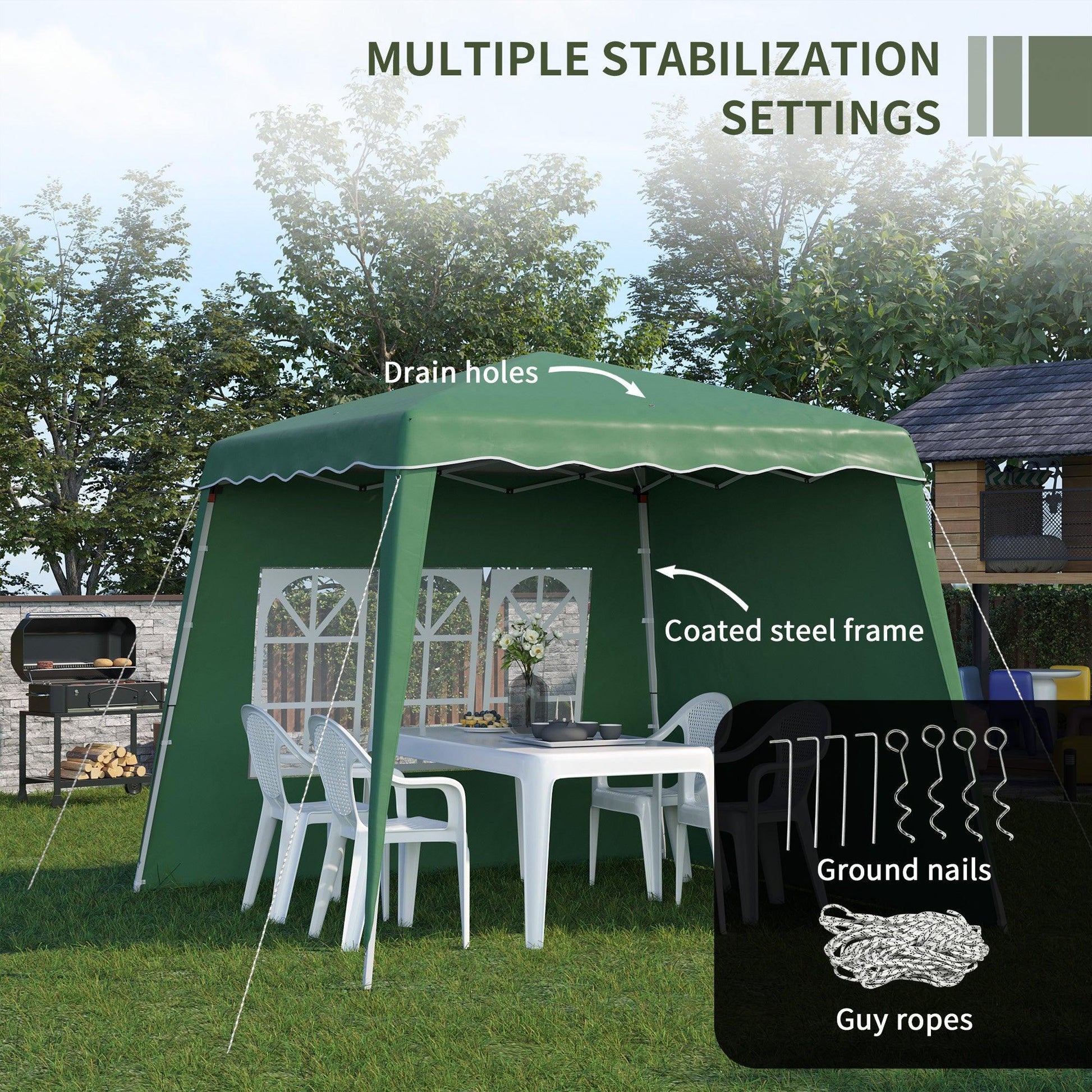 Outsunny Pop Up Gazebo: Simple Shelter for Garden - ALL4U RETAILER LTD