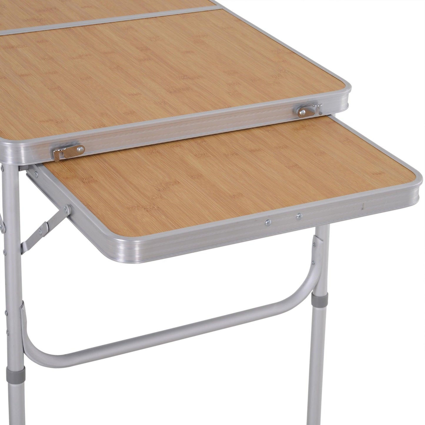 Outsunny Portable Aluminium Picnic Table (3ft) - Silver - ALL4U RETAILER LTD