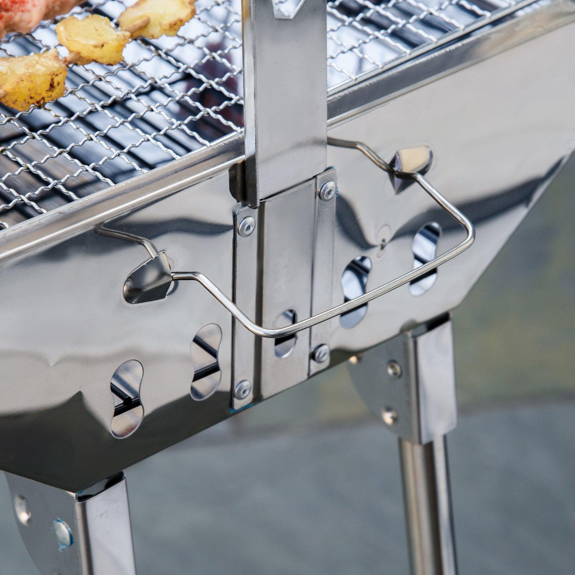 Outsunny Portable BBQ Grill with Rotisserie - Easy Outdoor Cooking - ALL4U RETAILER LTD