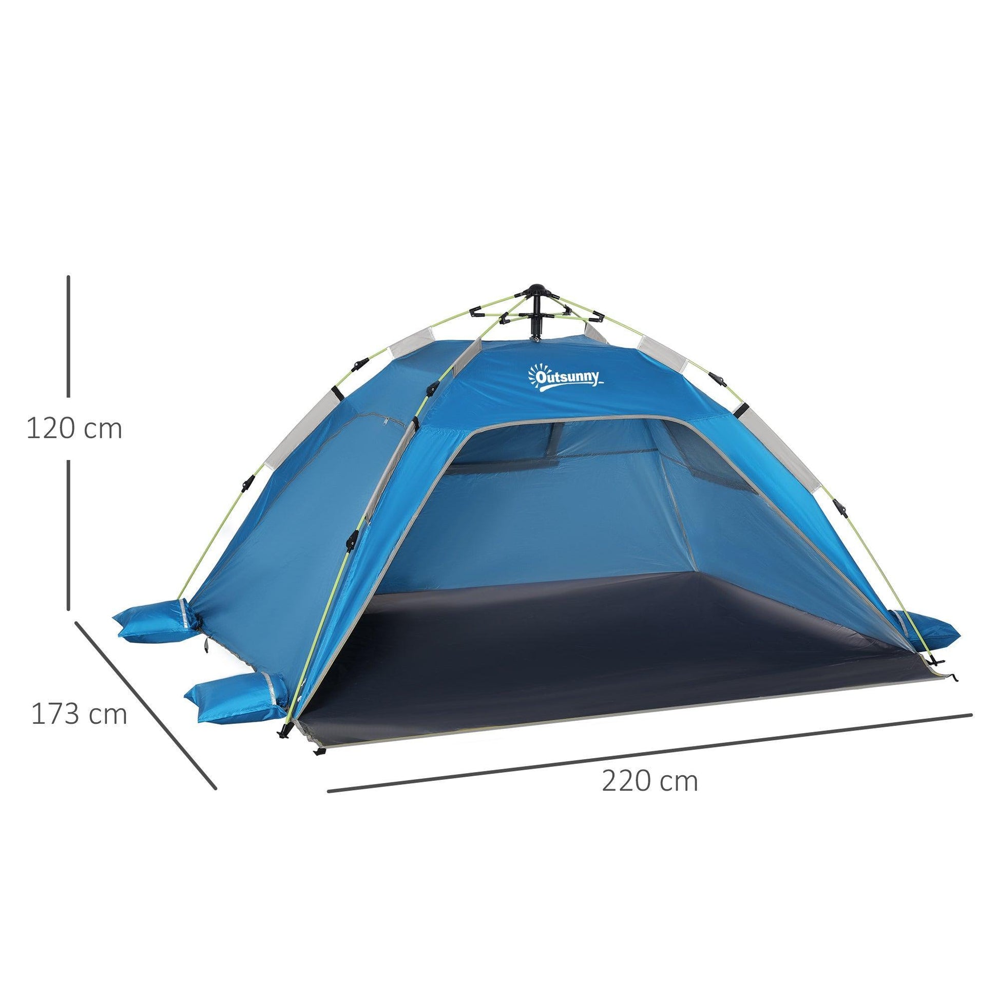 Outsunny Portable Beach Tent - Sun Shelter - ALL4U RETAILER LTD