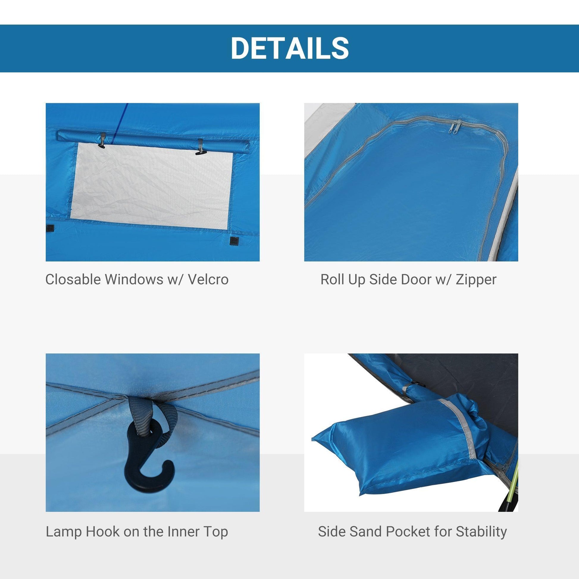 Outsunny Portable Beach Tent - Sun Shelter - ALL4U RETAILER LTD