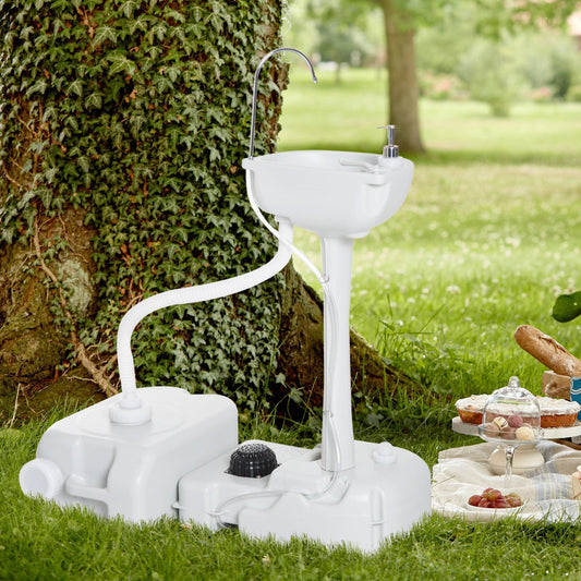 Outsunny Portable Camping Hand Wash Basin with 17L Water Tank - ALL4U RETAILER LTD
