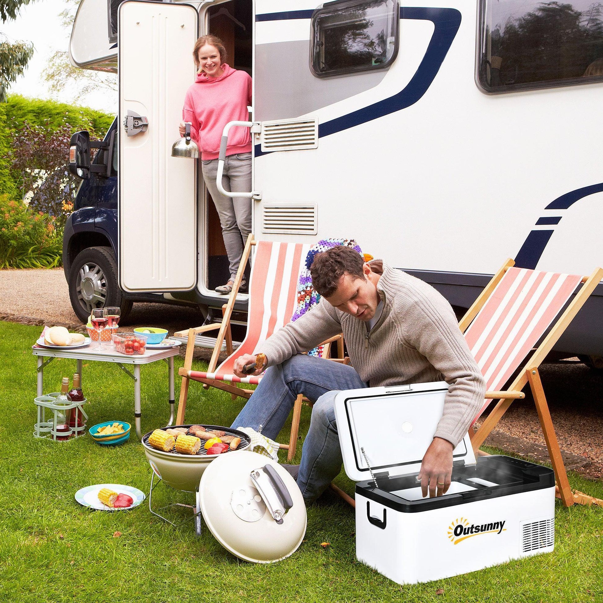 Outsunny Portable Car Fridge: 18L Compressor Cooler - ALL4U RETAILER LTD