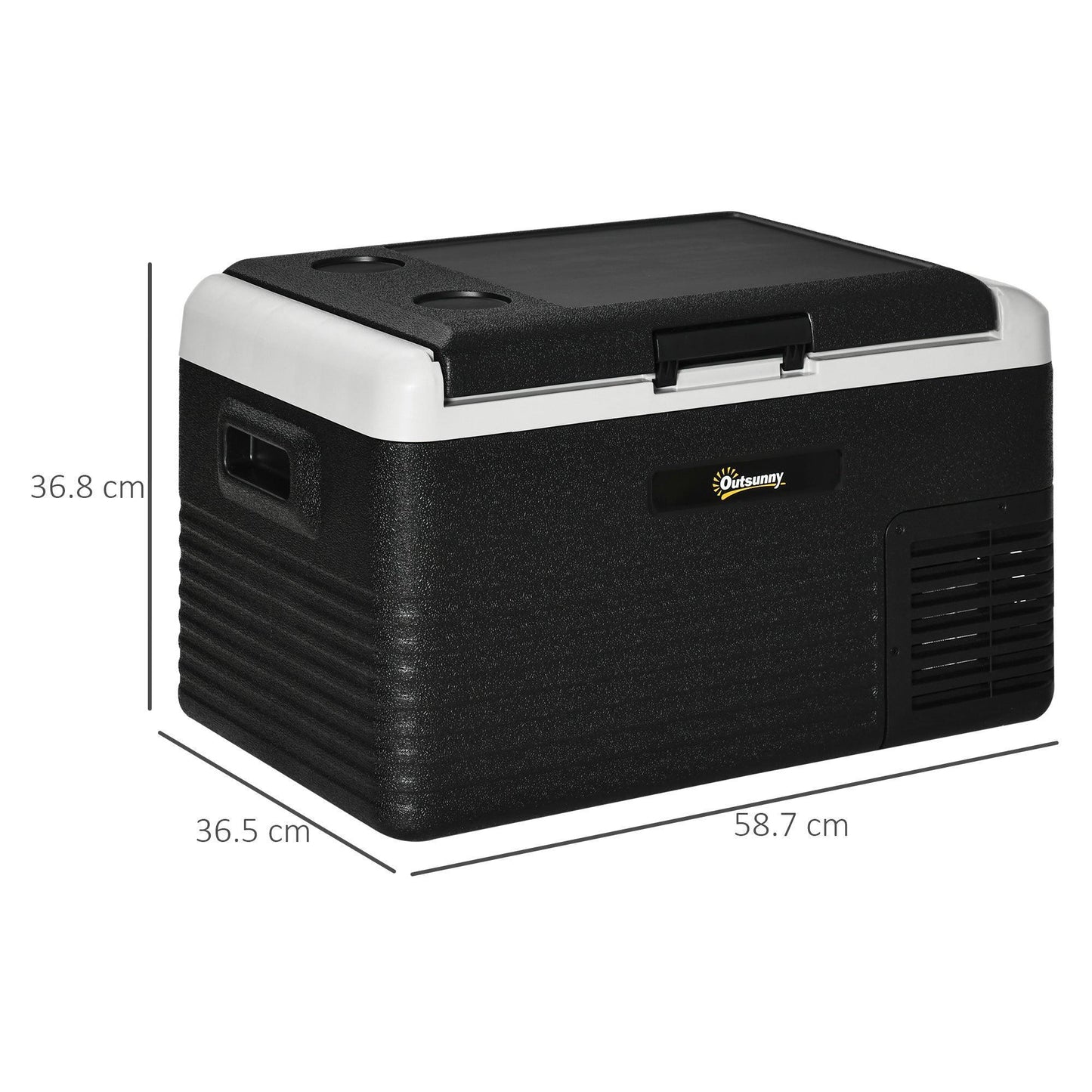 Outsunny Portable Car Fridge Freezer - Chills Down to -20°C - ALL4U RETAILER LTD