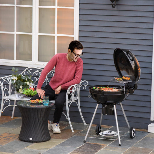 Outsunny Portable Charcoal BBQ Grill - Outdoor Picnic/Camping Barbecue - ALL4U RETAILER LTD