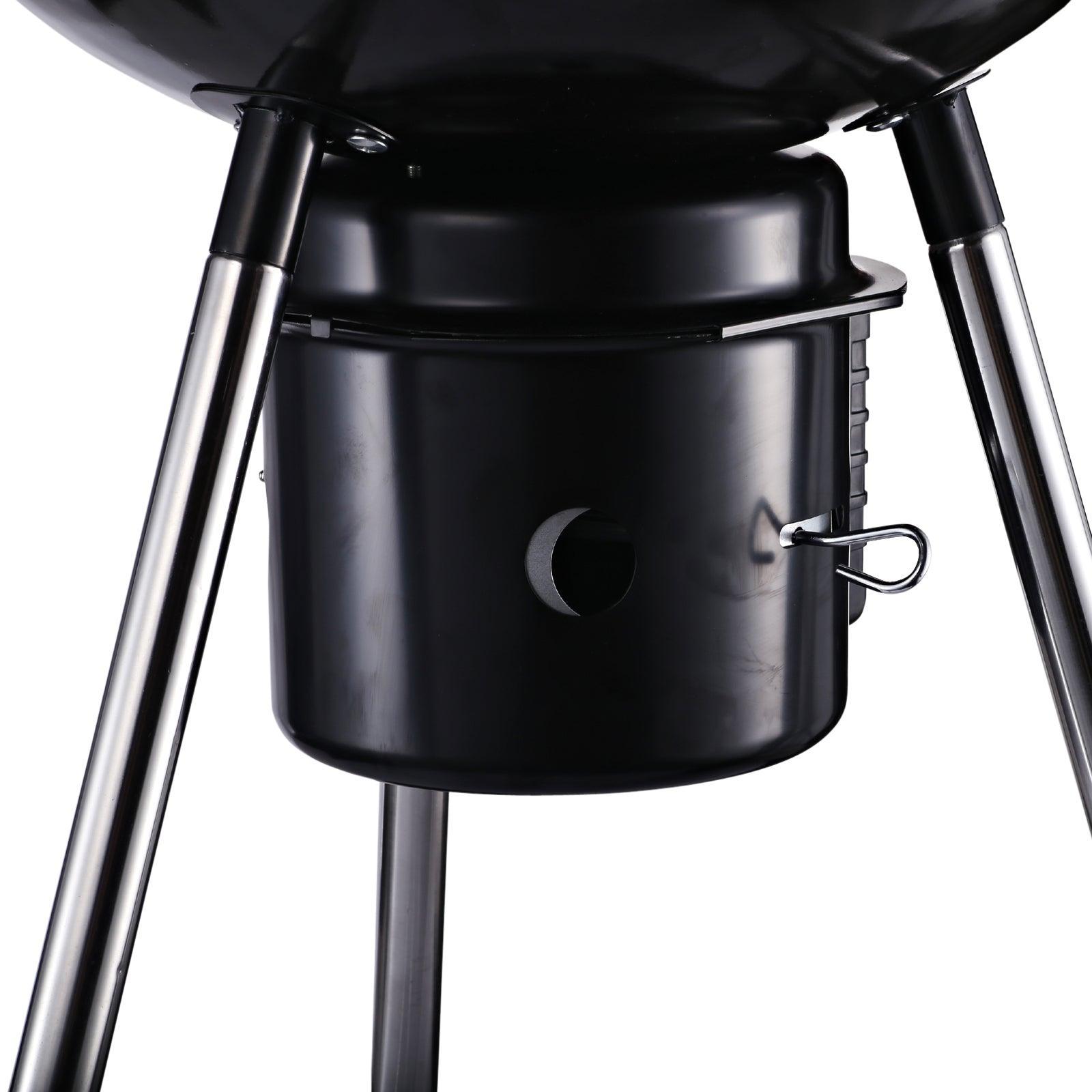 Outsunny Portable Charcoal BBQ Grill with Shelves & Thermometer - ALL4U RETAILER LTD