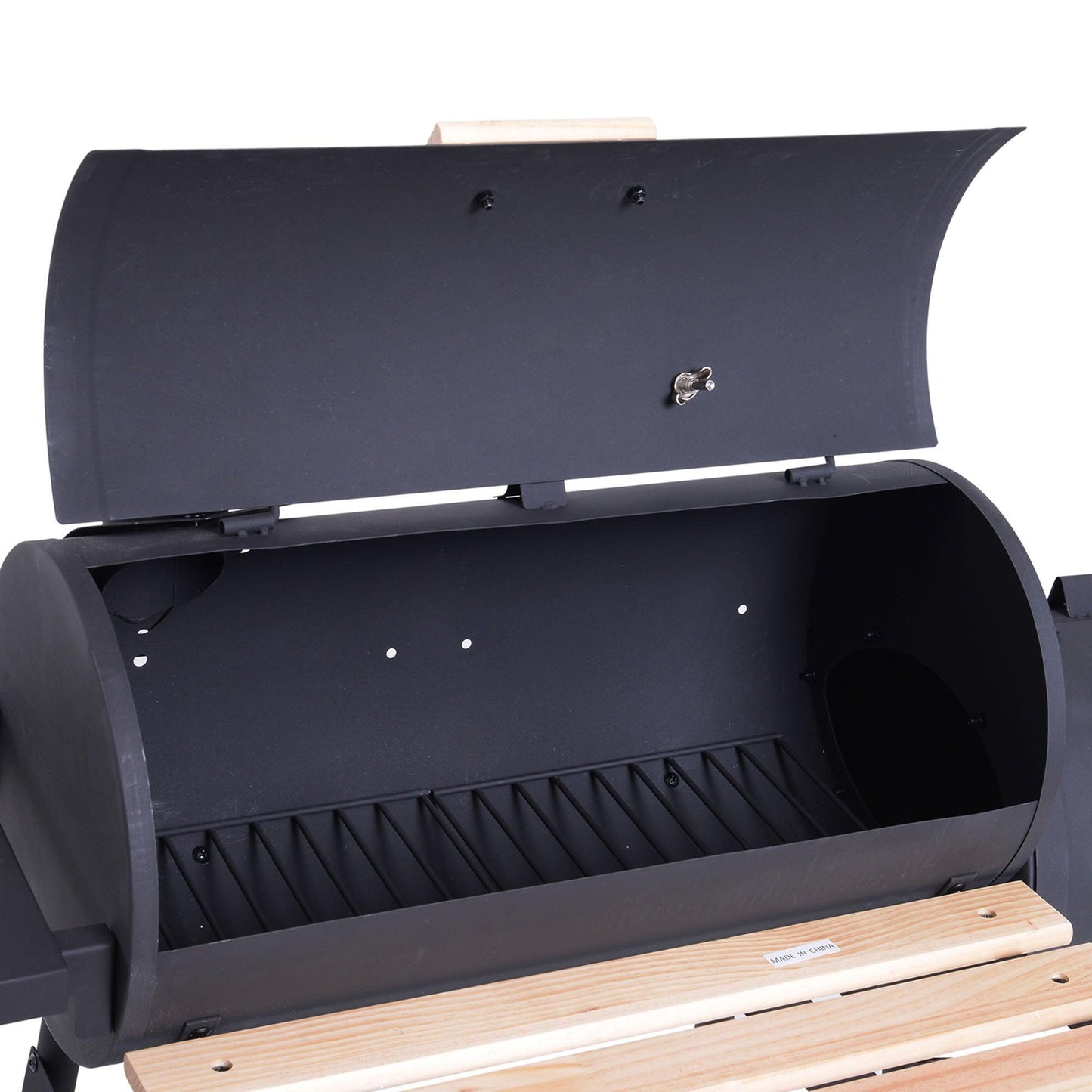 Outsunny Portable Charcoal BBQ Grill with Smoker - Trolley Design - ALL4U RETAILER LTD