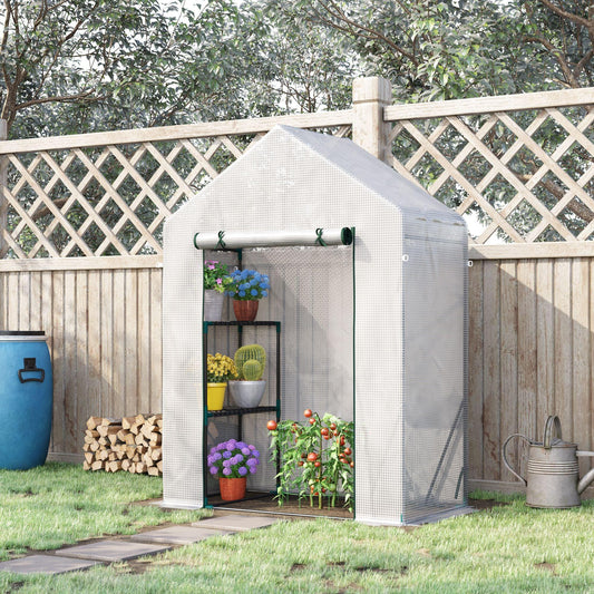 Outsunny Portable Gardening Greenhouse with 2 Shelves - ALL4U RETAILER LTD