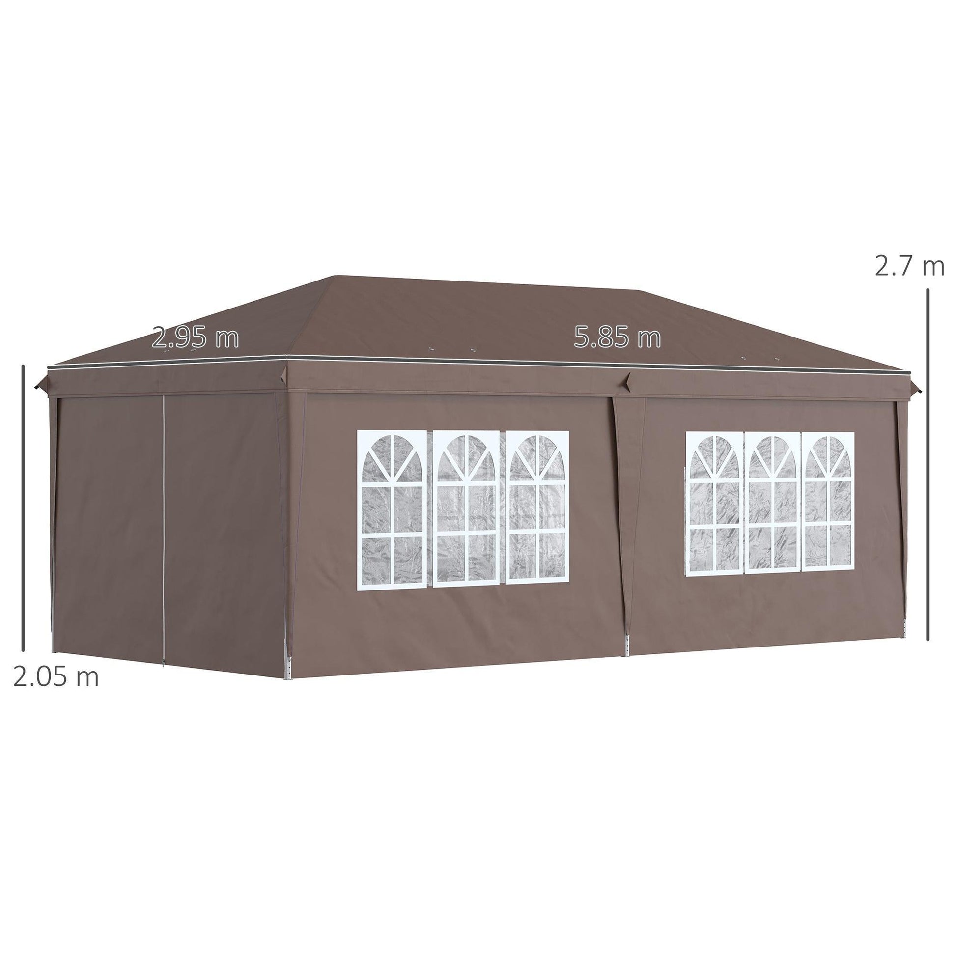 Outsunny Portable Gazebo: Adjustable & Convenient - ALL4U RETAILER LTD