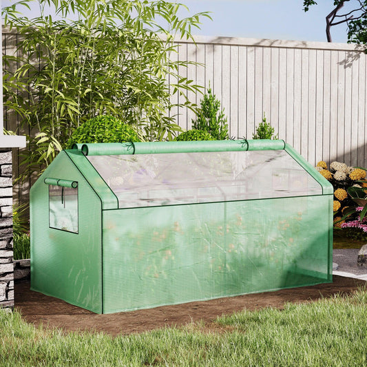 Outsunny Portable Greenhouse with Zipper Windows - 180 x 92 x 92 cm - ALL4U RETAILER LTD