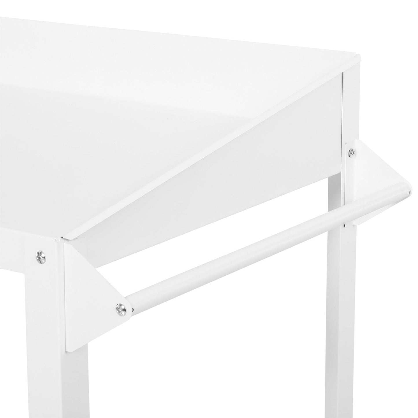 Outsunny Portable Metal Potting Table - White - ALL4U RETAILER LTD