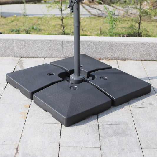 Outsunny Portable Parasol Base Fillable Cross Stand Weights - ALL4U RETAILER LTD