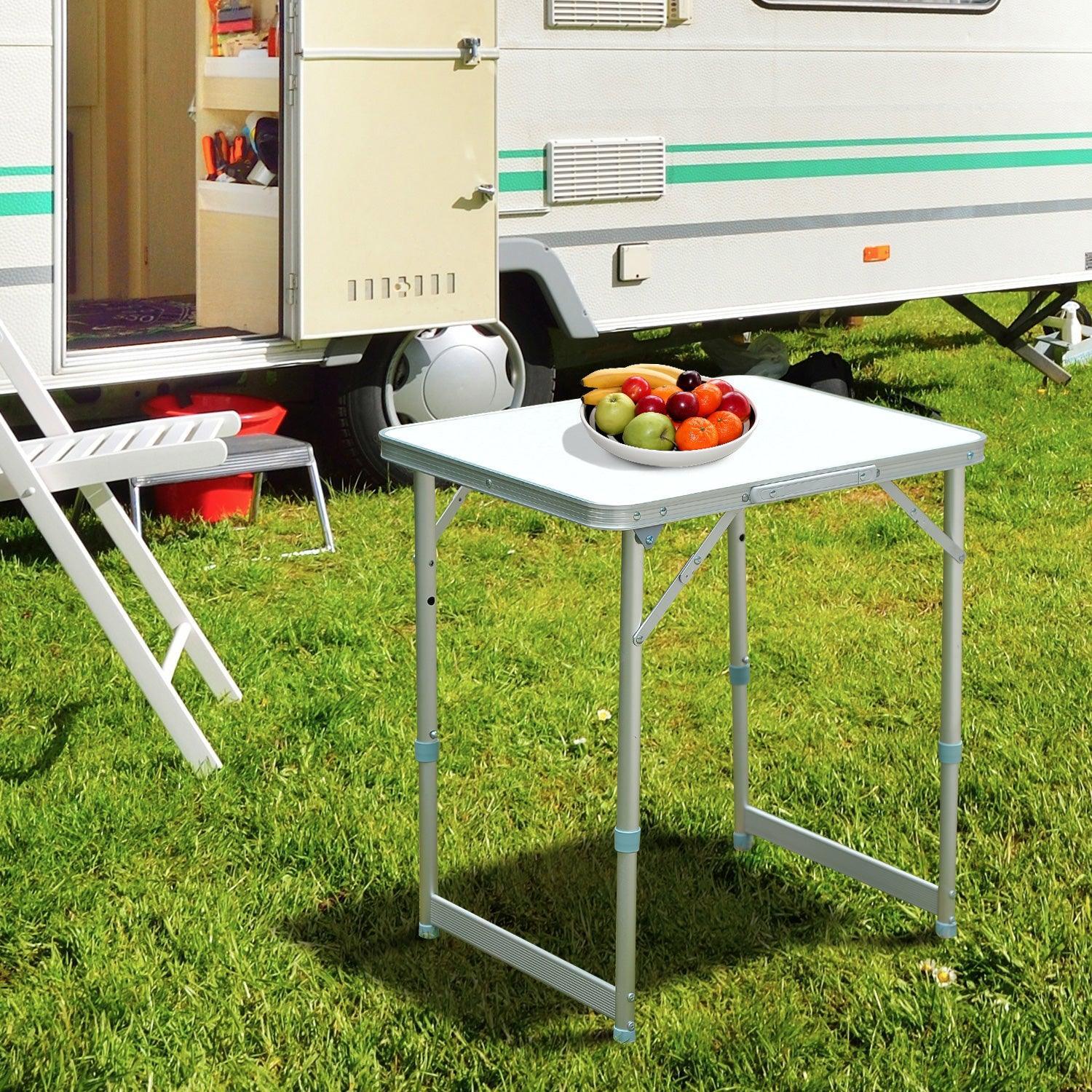 Outsunny Portable Picnic Table - Silver - ALL4U RETAILER LTD