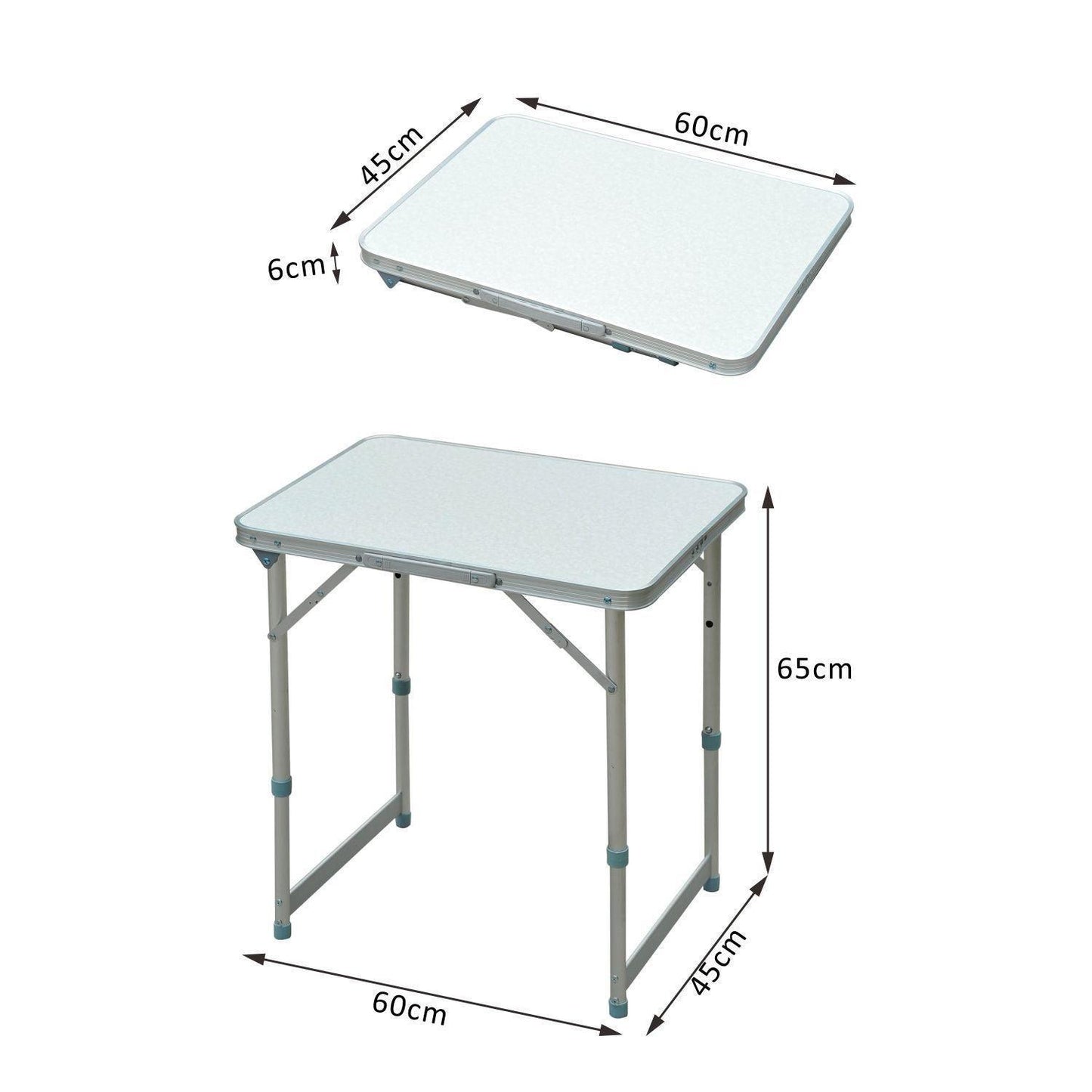 Outsunny Portable Picnic Table - Silver - ALL4U RETAILER LTD