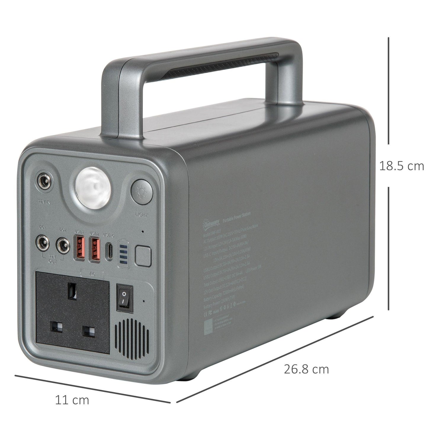 Outsunny Portable Power Station: 230.4Wh Backup with AC Outlets - ALL4U RETAILER LTD