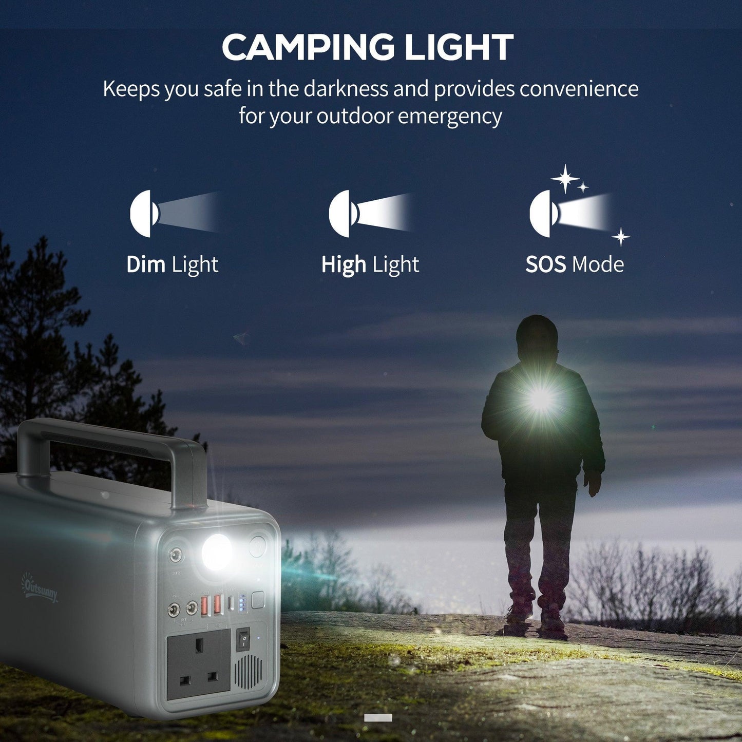 Outsunny Portable Power Station: 230.4Wh Backup with AC Outlets - ALL4U RETAILER LTD