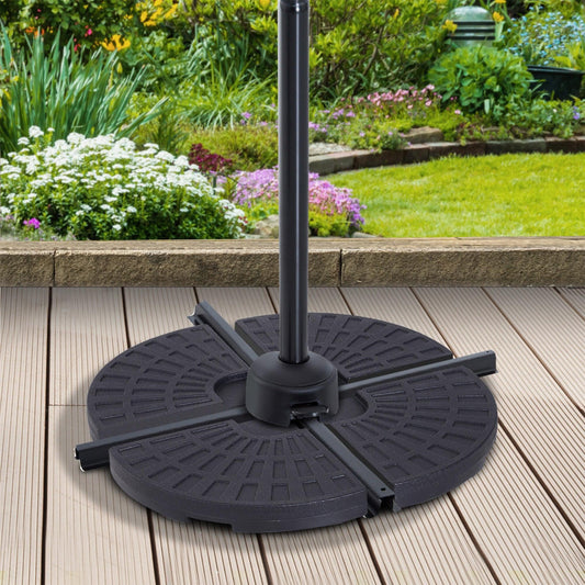 Outsunny Portable Round Parasol Base Umbrella Stand - ALL4U RETAILER LTD