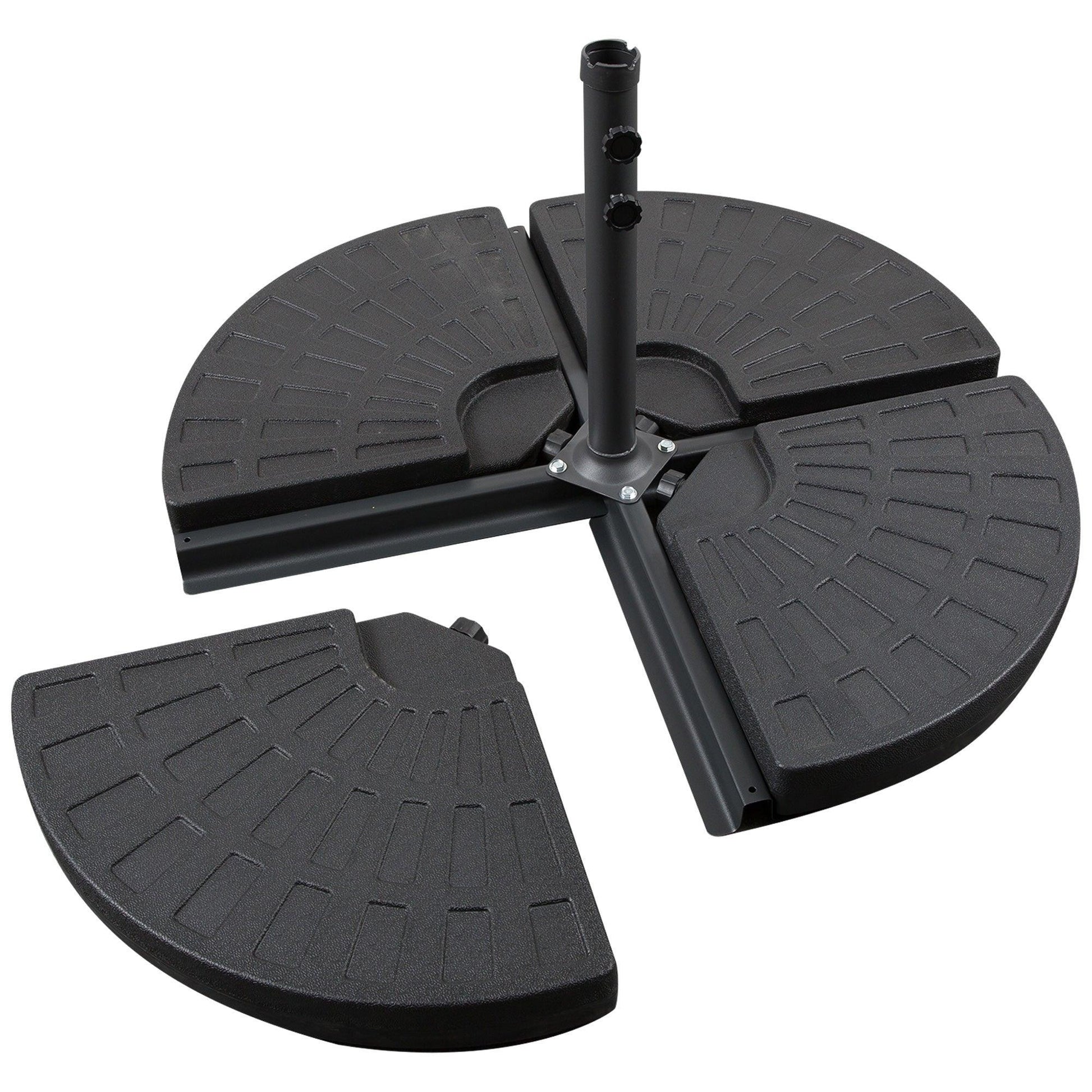 Outsunny Portable Round Parasol Base Umbrella Stand - ALL4U RETAILER LTD