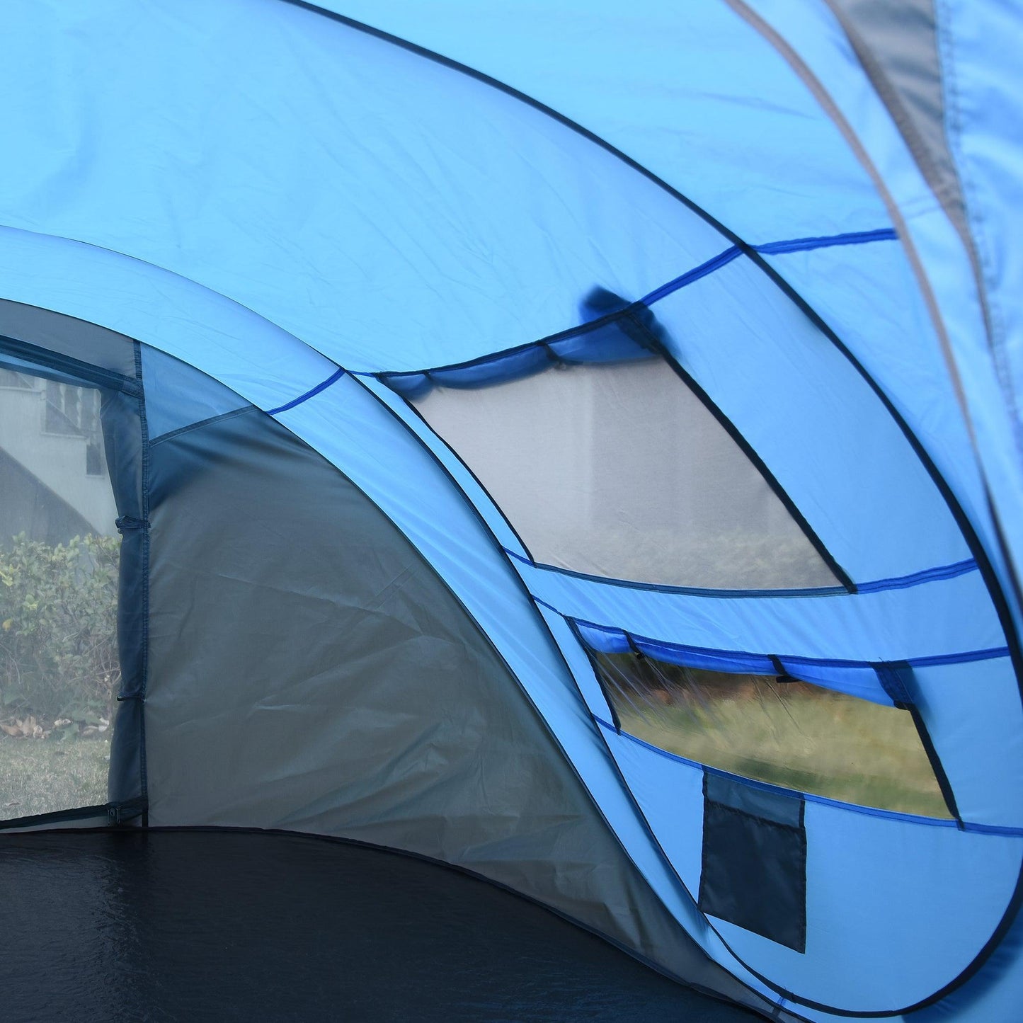 Outsunny Portable Sky Blue Camping Tent - Waterproof, 5 Person - ALL4U RETAILER LTD